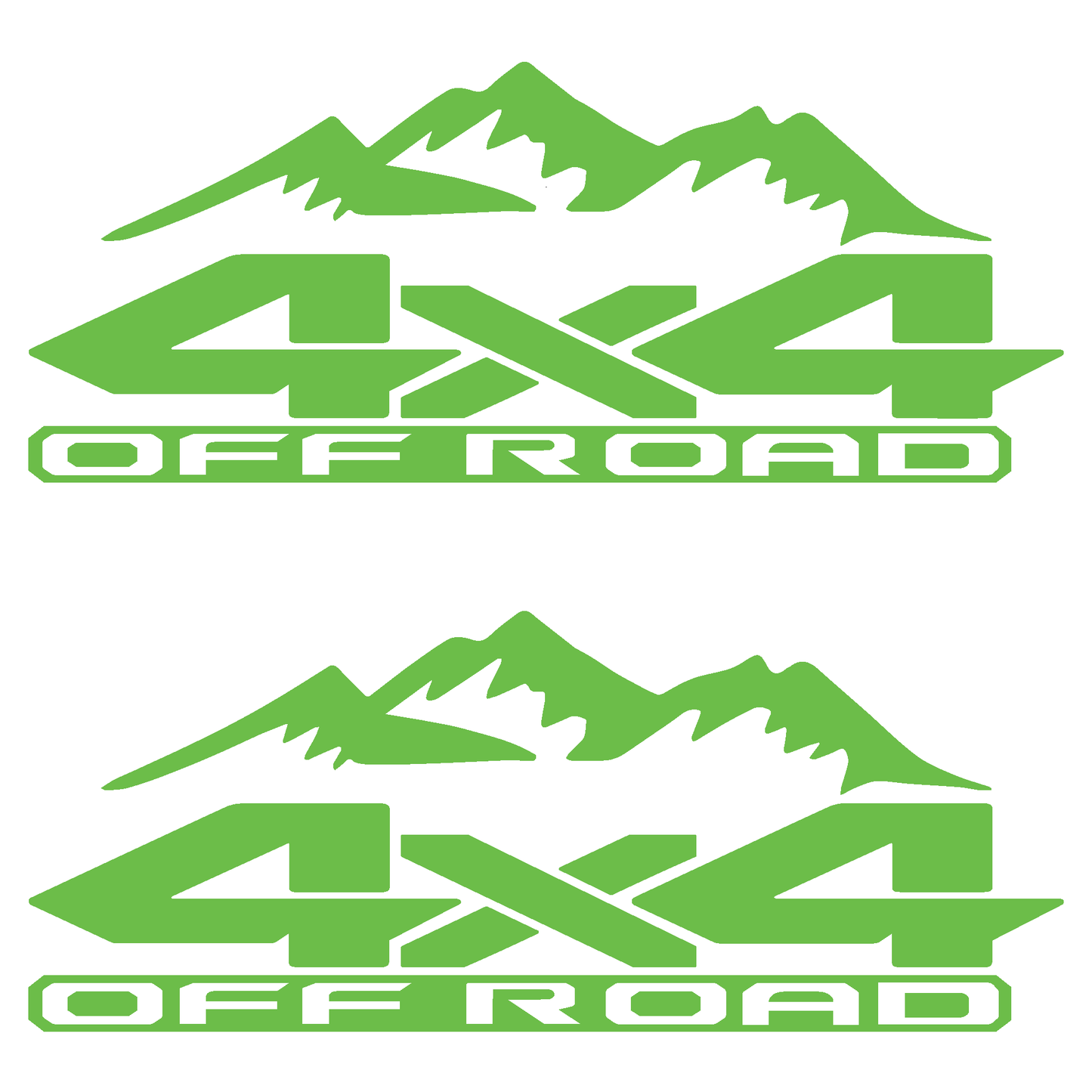 RAM Trucks 4 x 4 Off Road Replacement Bedside Decals #18Mountain