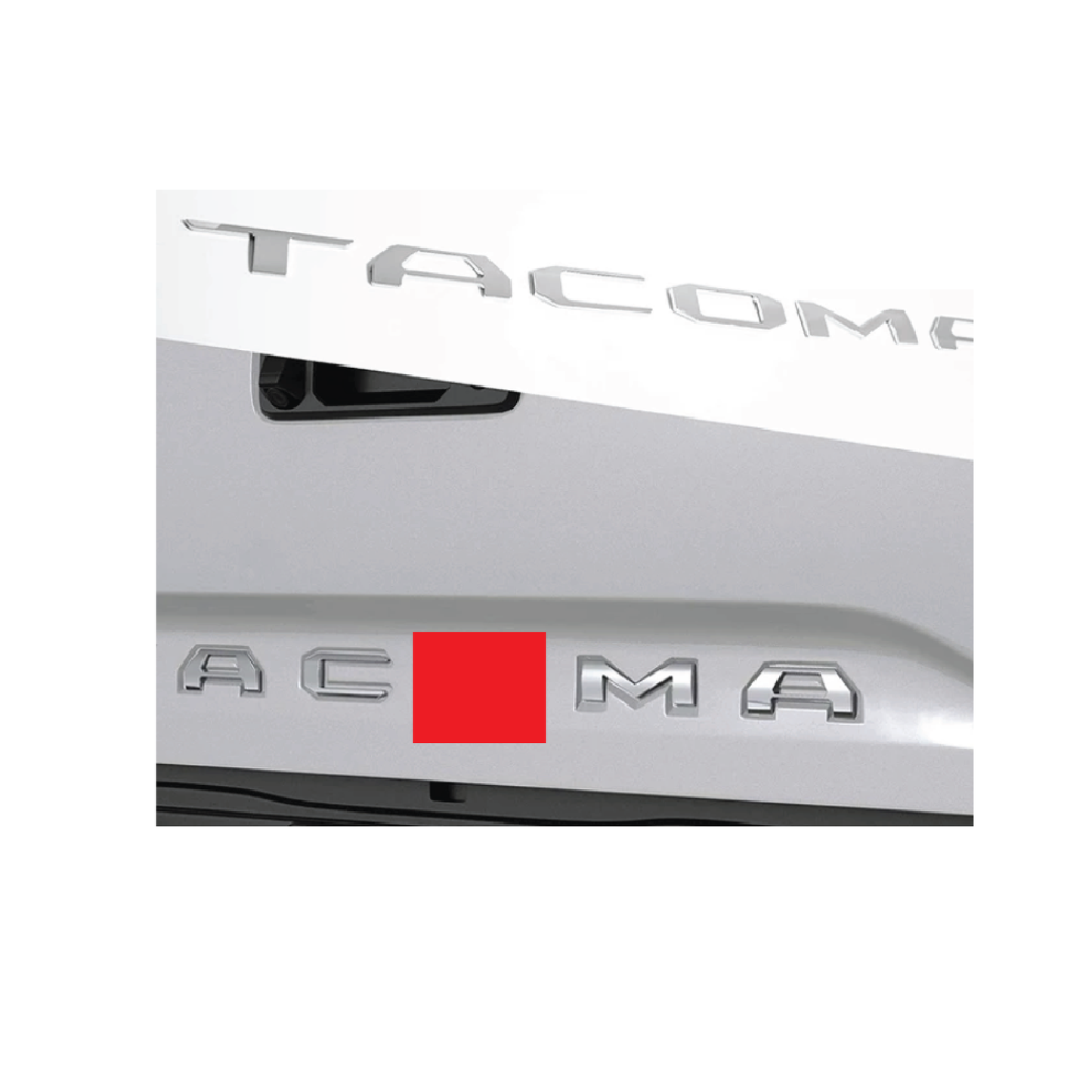 Replacement for Toyota Tacoma 3D Raised Tailgate Letters CHROME || 2019