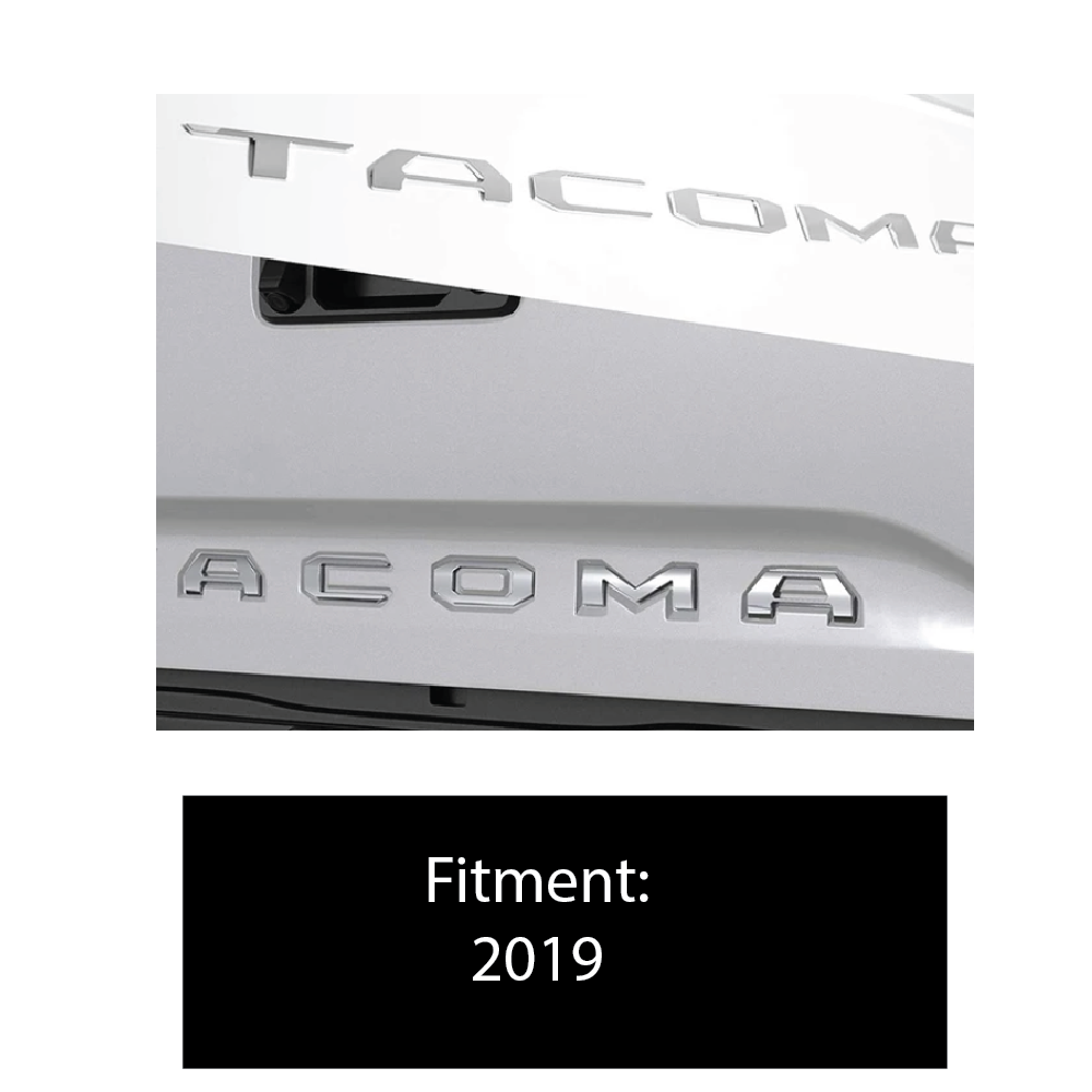 Replacement for Toyota Tacoma 3D Raised Tailgate Letters CHROME || 2019