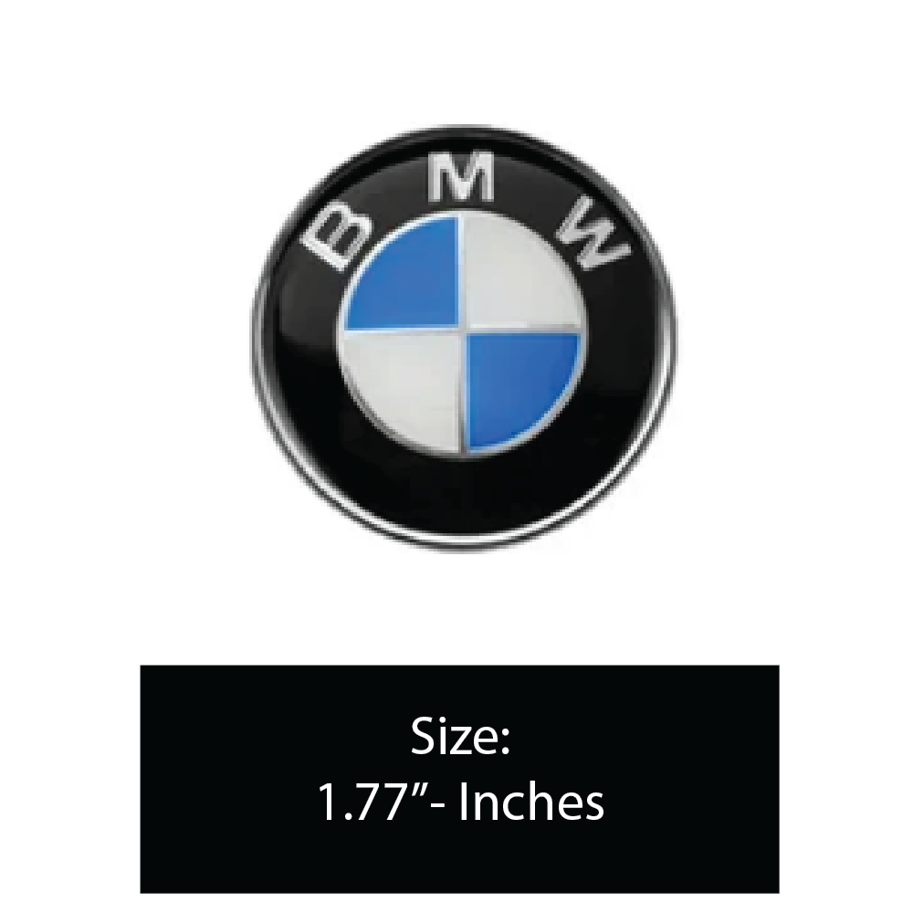 Decal Emblem Replacement for BMW - Fits Hood, Trunk, Wheels, Steering Wheel (BLUE)