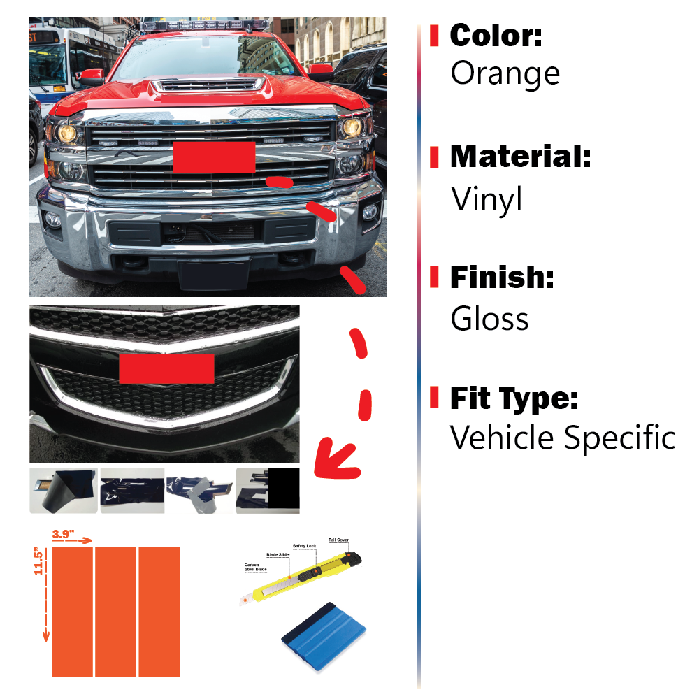 Bowtie Emblem Wrap Kit (Orange Gloss)