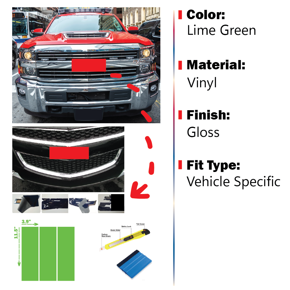 Bowtie Emblem Wrap Kit (Lime Gloss)