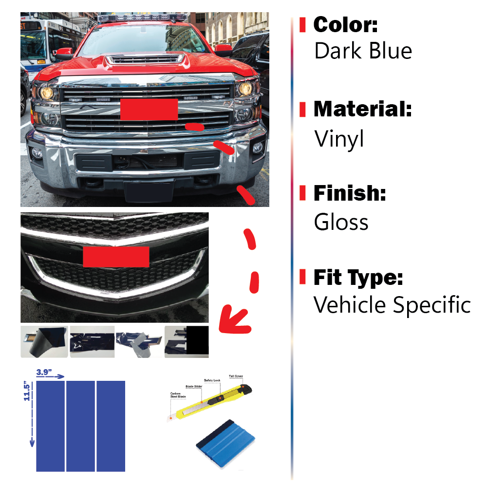 Bowtie Emblem Wrap Kit (Blue Gloss)