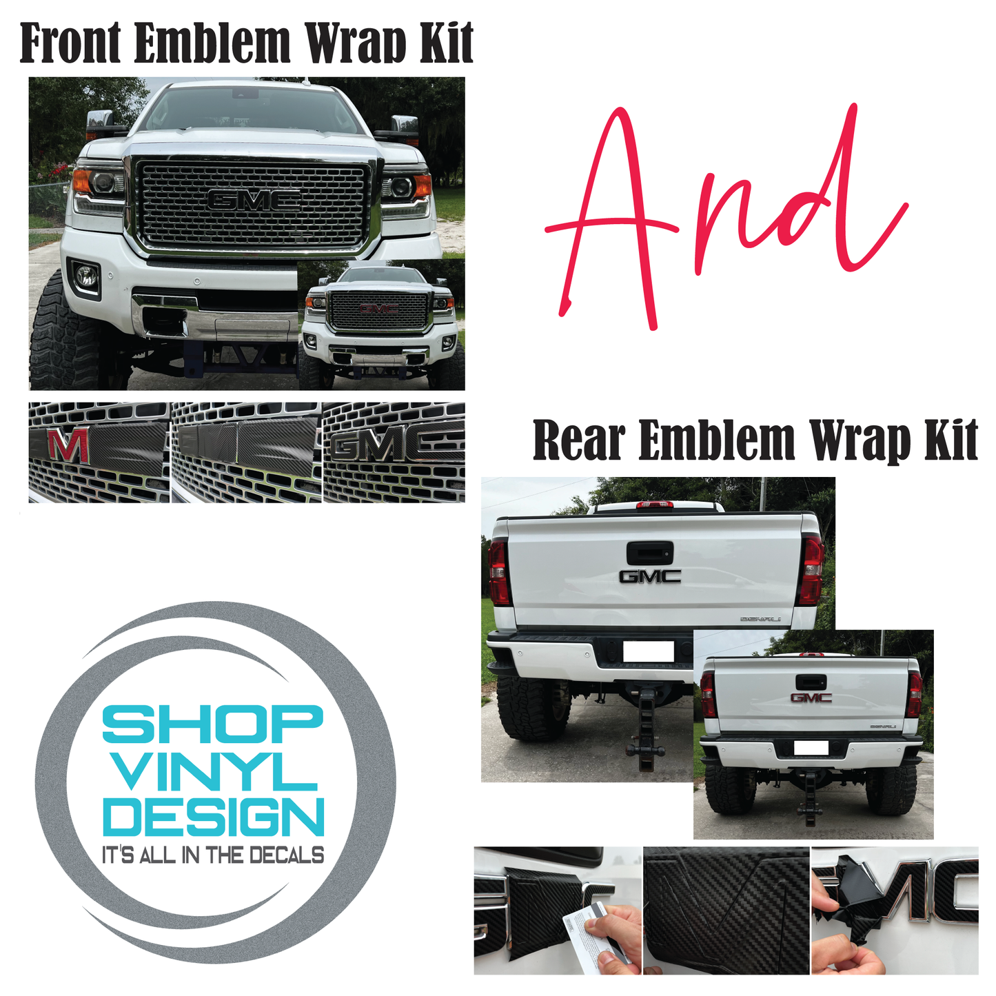 VINYL WRAP KIT FOR GMC EMBLEMS
