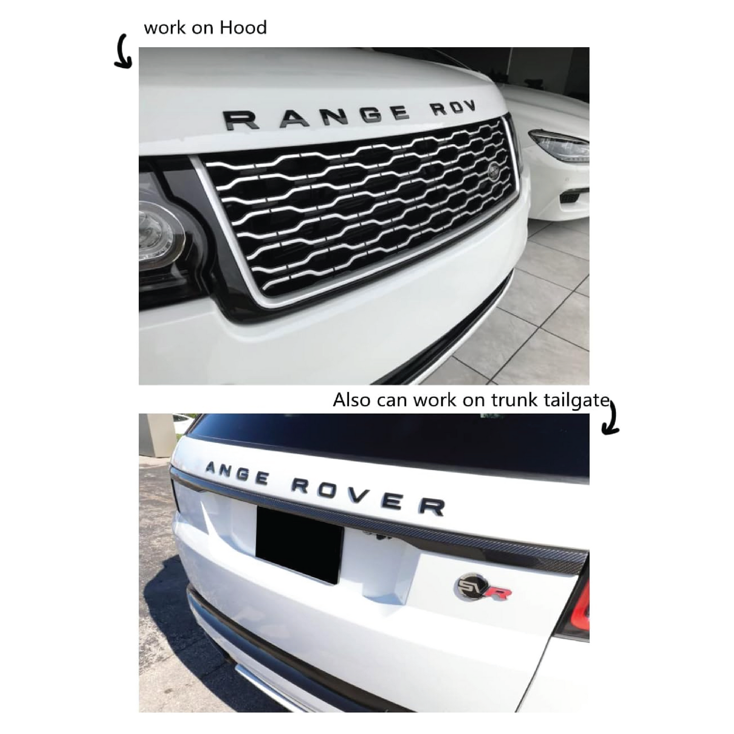 Replacement for Range Rover Sport L322 L320 L494 3D Raised Tailgate Letters