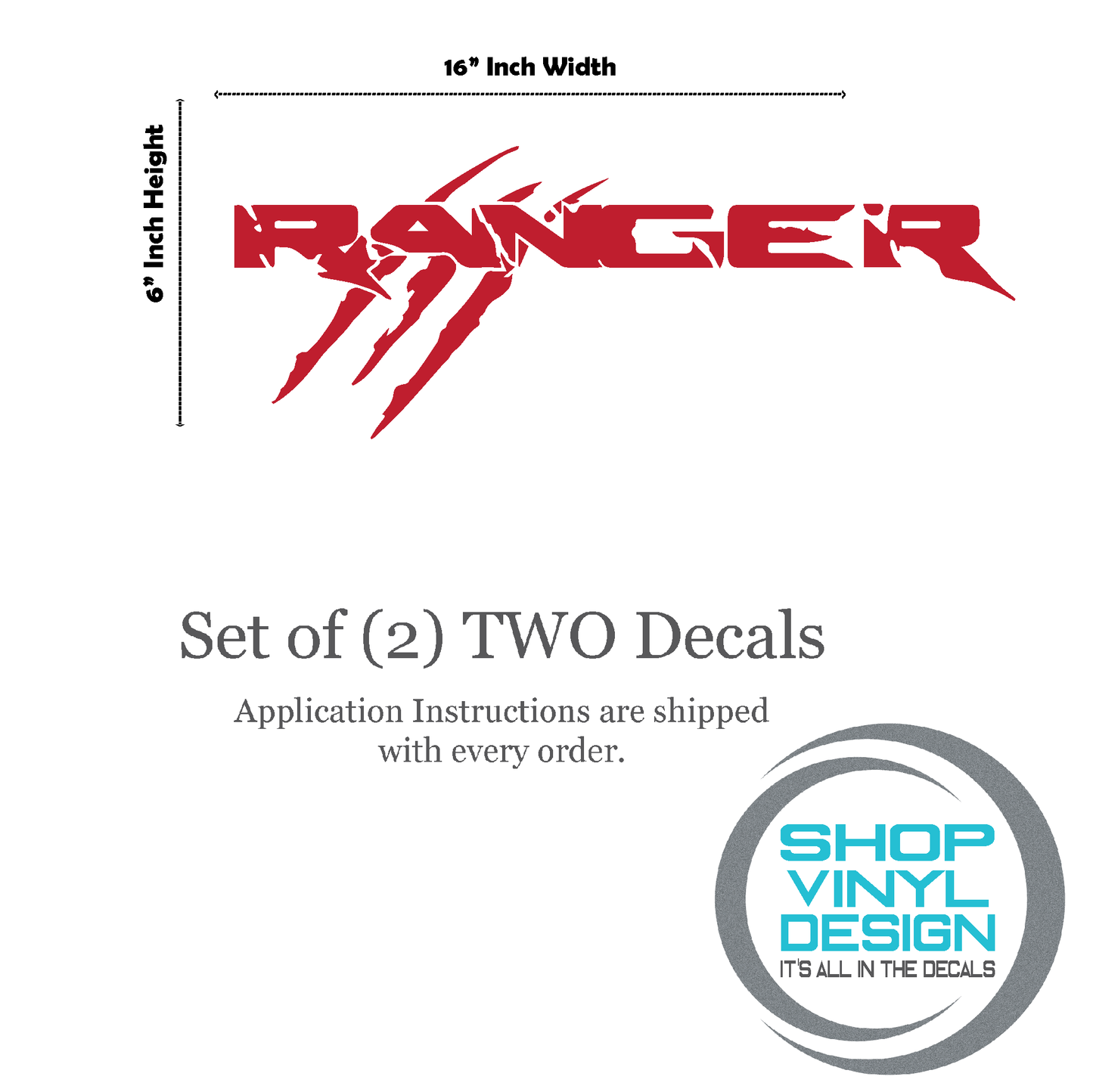 Ranger Trucks Claw Replacement Bedside Decals