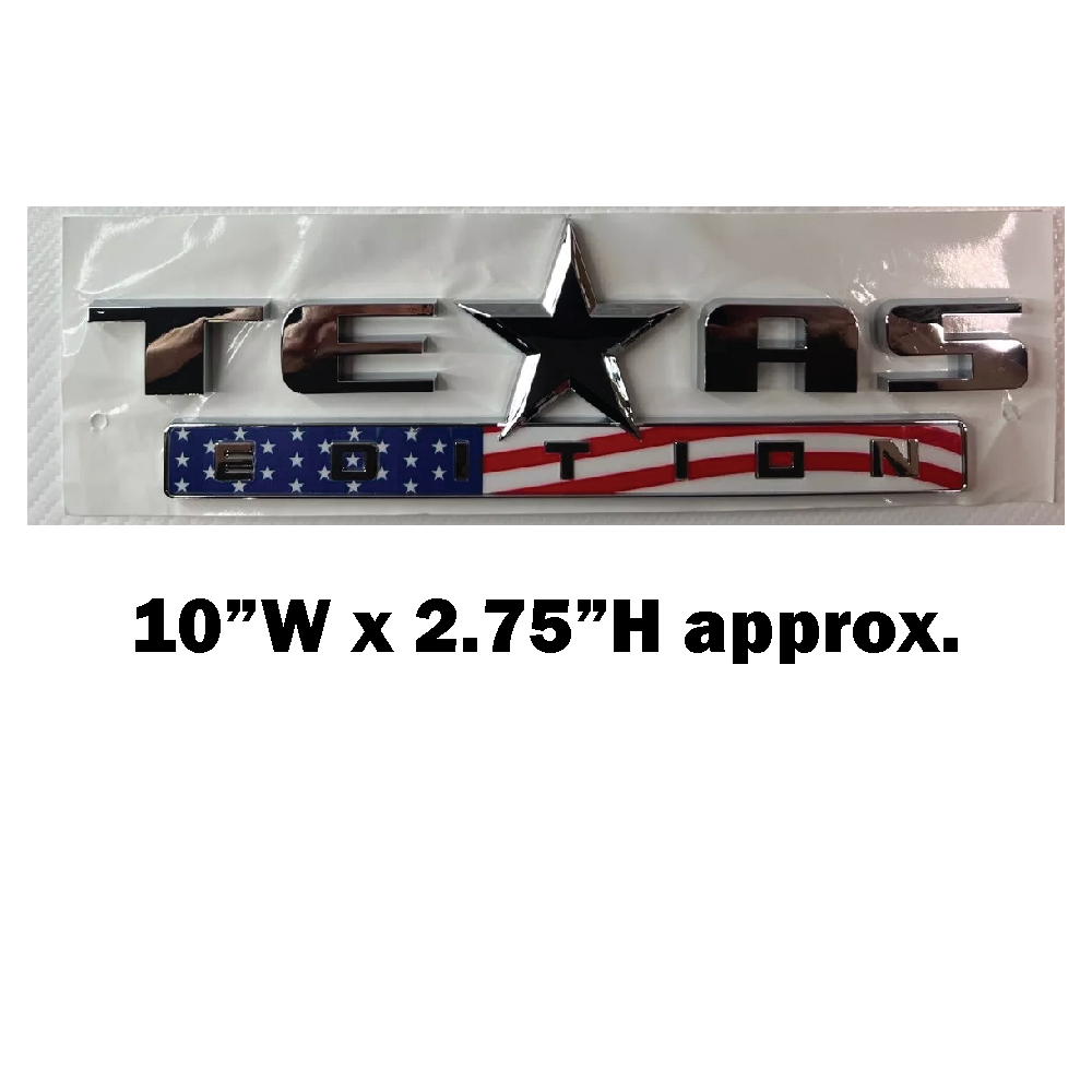 Texas Edition Logo Emblem USA Flag Style || PAIR