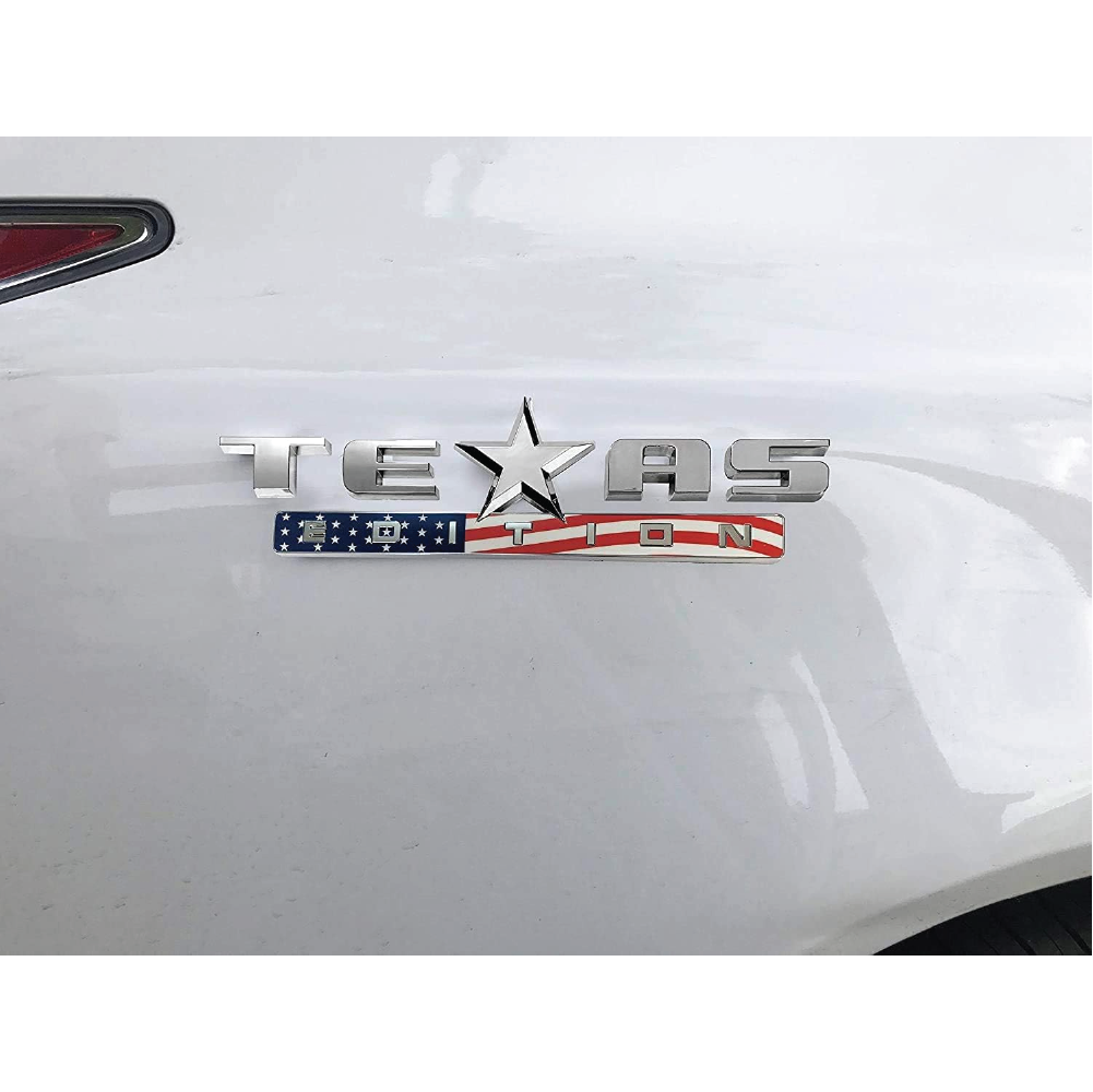 Texas Edition Logo Emblem USA Flag Style || PAIR