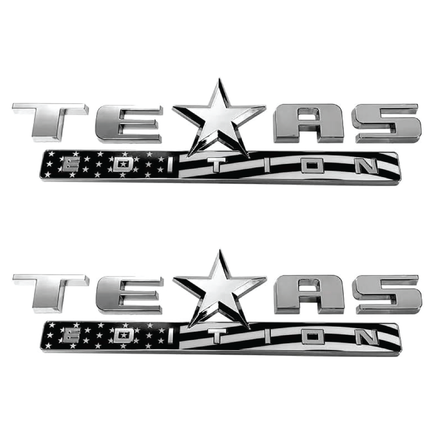 Texas Edition Logo Emblem USA Flag Style || PAIR