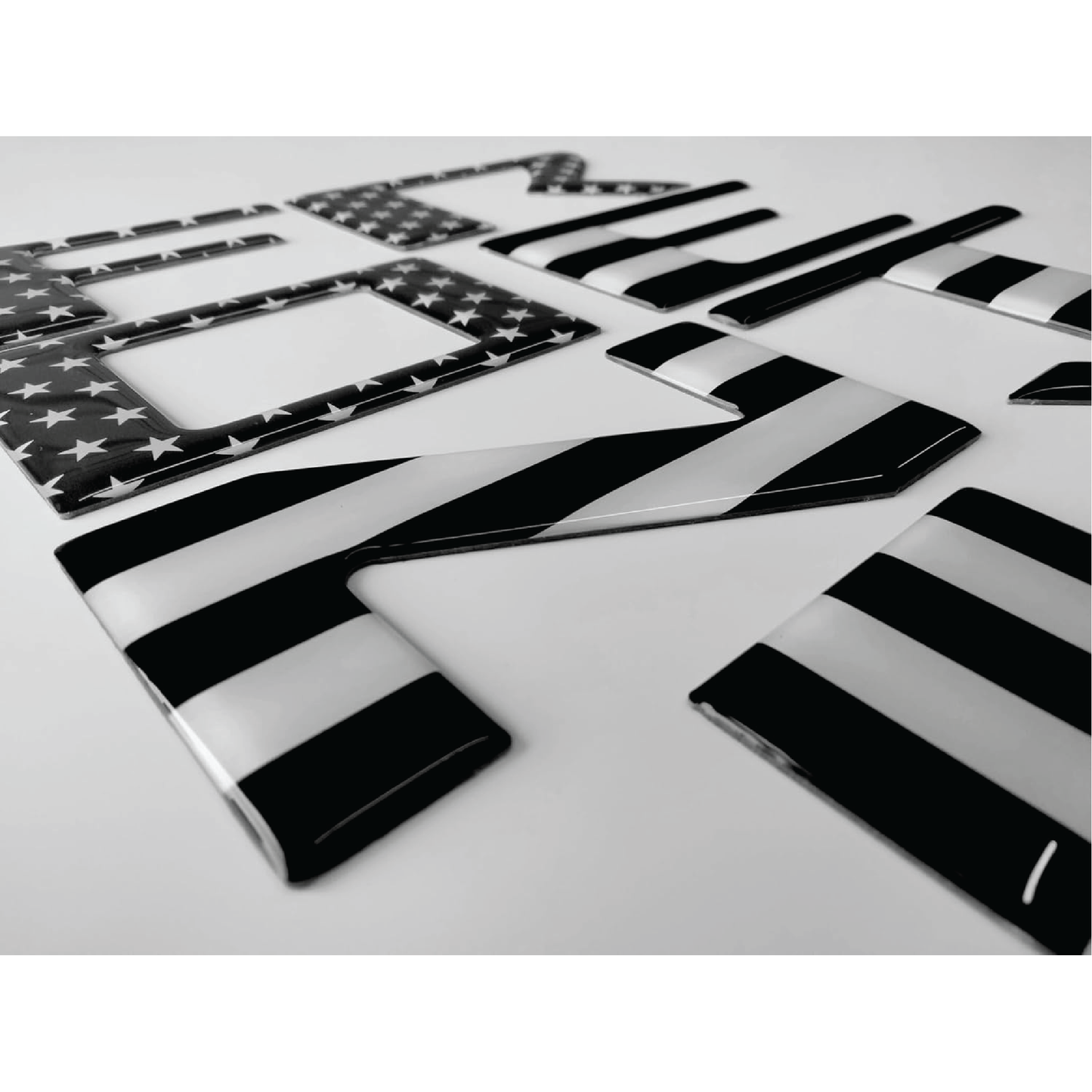 Replacement for Nissan Frontier 3D Raised Tailgate Letters BLACK & White USA || 4-Door 2022 - 2024
