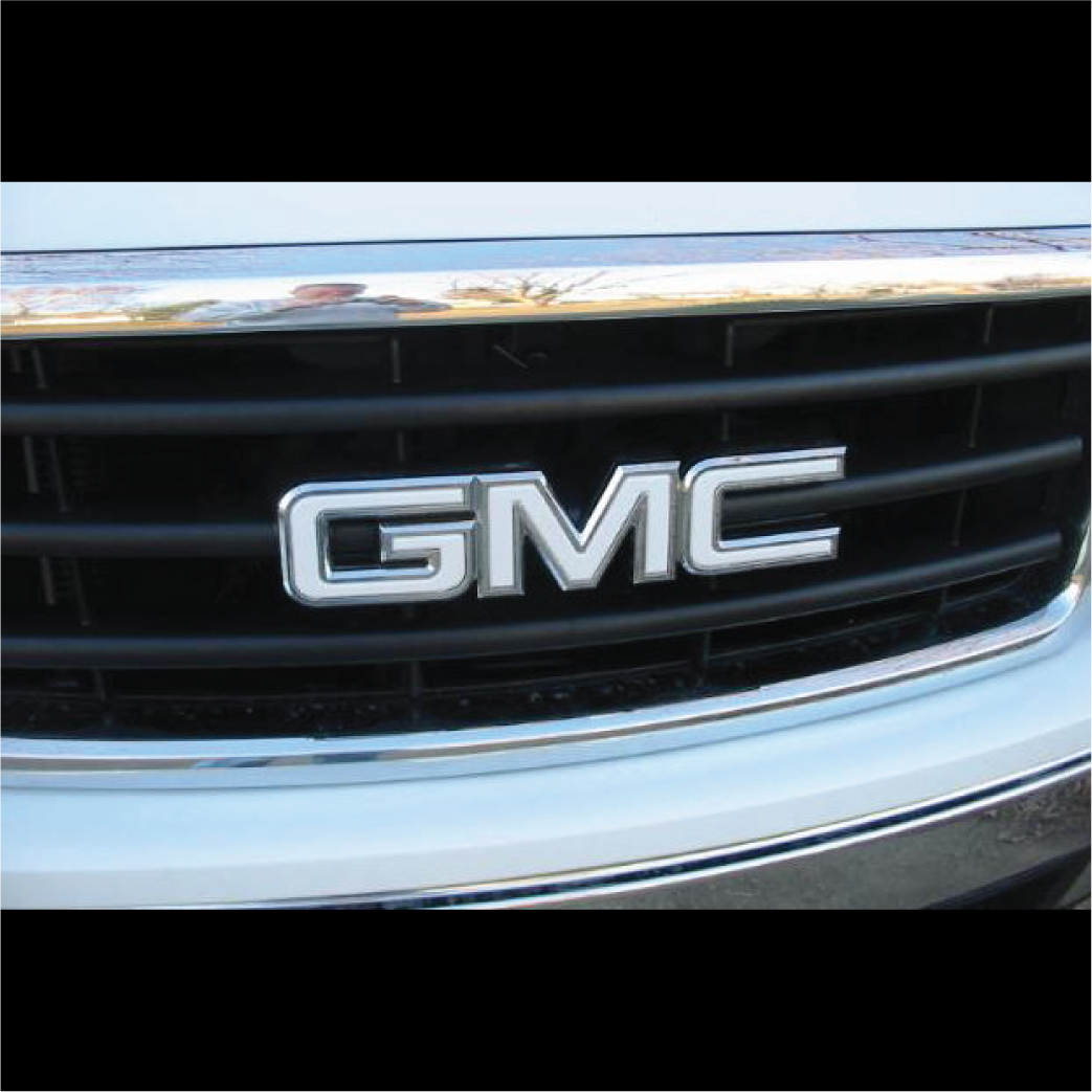 GMC EMBLEM WRAP KIT IN WHITE BY SHOP VINYL DESIGN