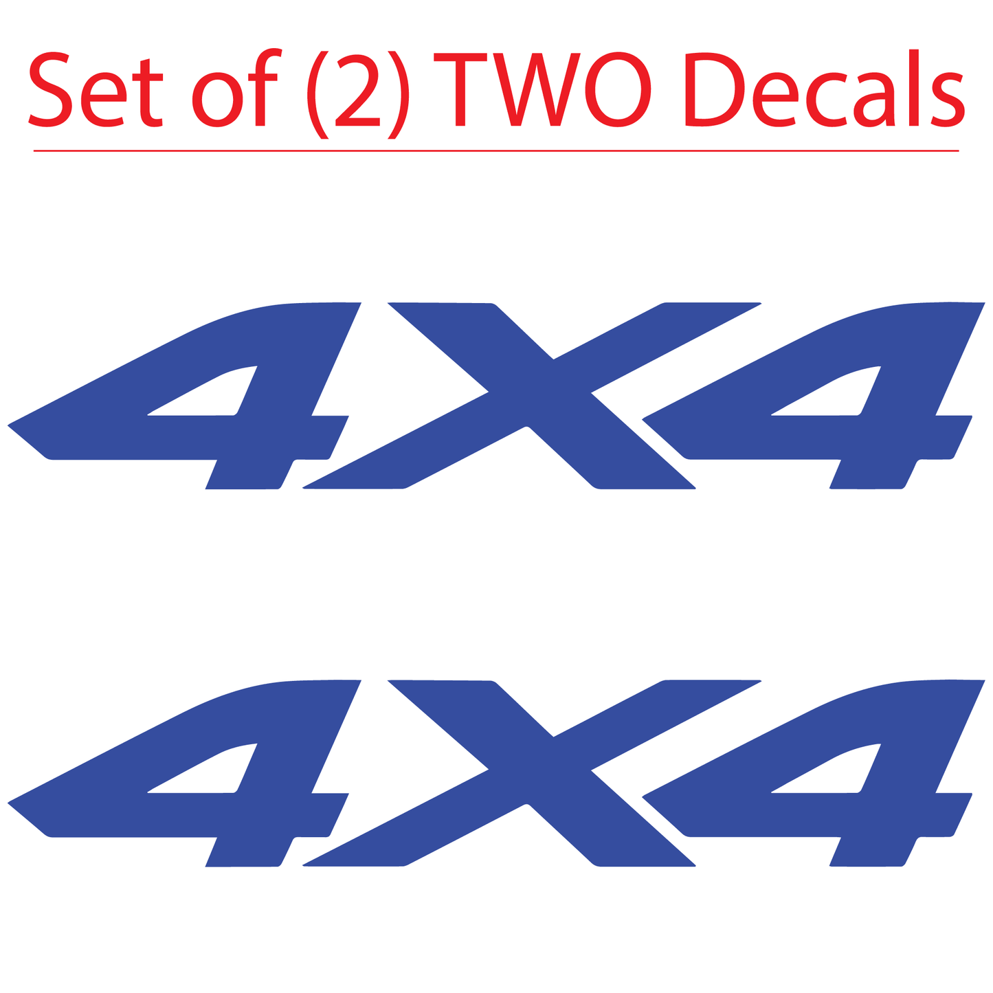 Shop Vinyl Design F-150 F-250 4 x 4 Replacement Bedside Decals #16 Vehicle Vinyl Graphic Decal Brilliant Blue Gloss Shop Vinyl Design decals stickers