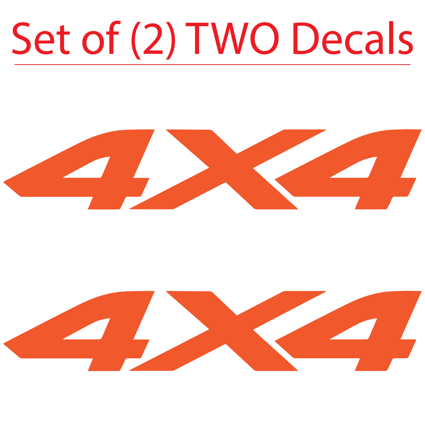 Shop Vinyl Design F-150 F-250 4 x 4 Replacement Bedside Decals #16 Vehicle Vinyl Graphic Decal Orange Gloss Shop Vinyl Design decals stickers