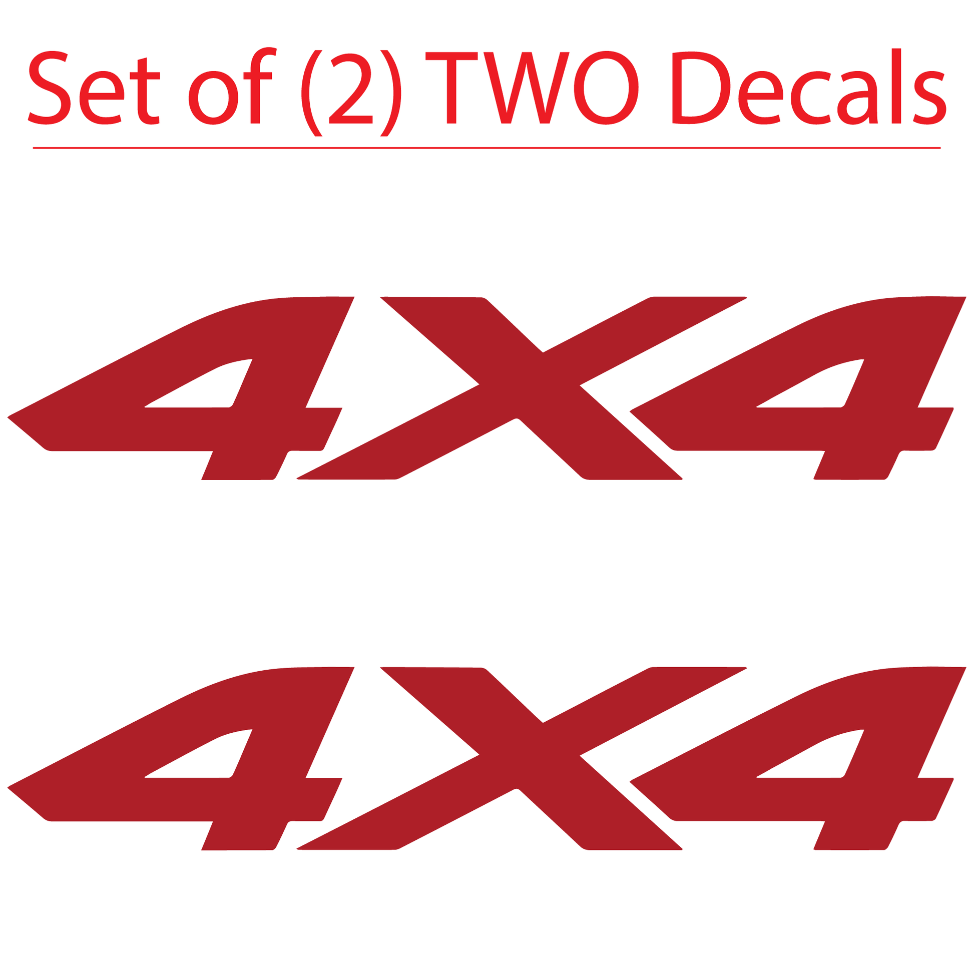 Shop Vinyl Design F-150 F-250 4 x 4 Replacement Bedside Decals #16 Vehicle Vinyl Graphic Decal Red Gloss Shop Vinyl Design decals stickers