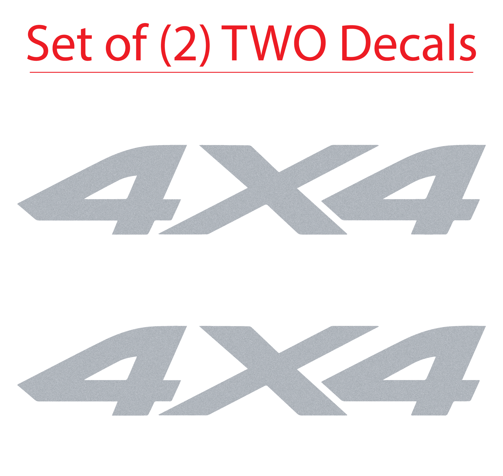 Shop Vinyl Design F-150 F-250 4 x 4 Replacement Bedside Decals #16 Vehicle Vinyl Graphic Decal Silver Metallic Shop Vinyl Design decals stickers
