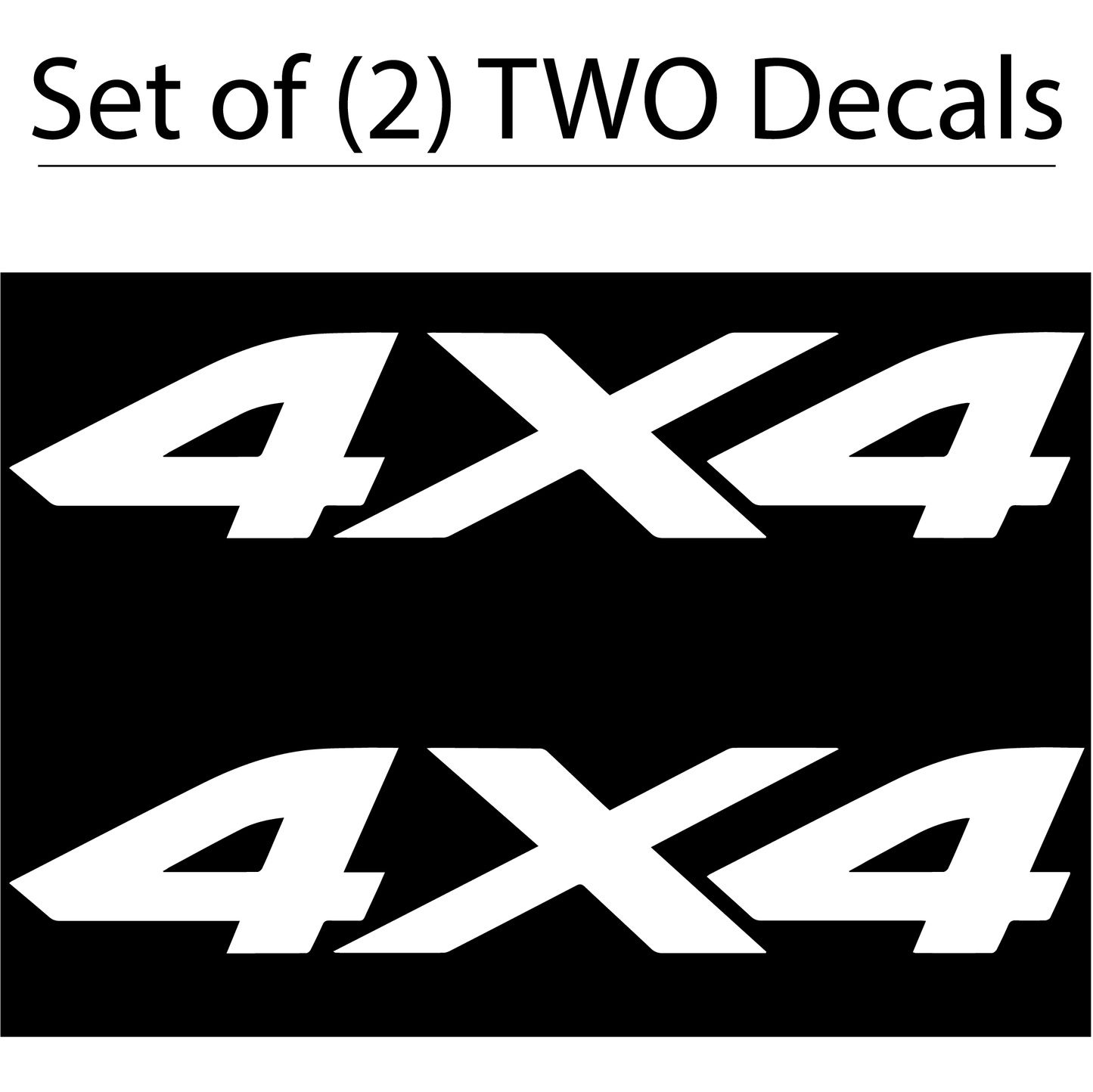 Shop Vinyl Design F-150 F-250 4 x 4 Replacement Bedside Decals #16 Vehicle Vinyl Graphic Decal White Gloss Shop Vinyl Design decals stickers