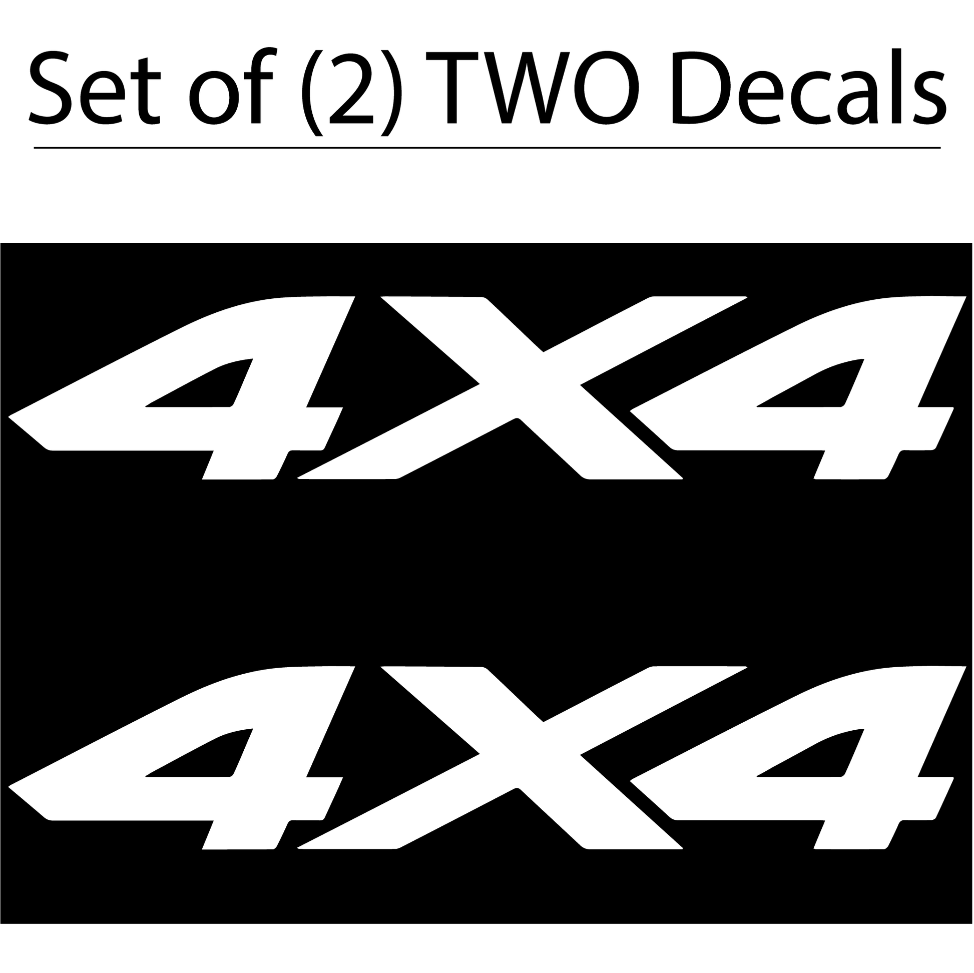 Shop Vinyl Design F-150 F-250 4 x 4 Replacement Bedside Decals #16 Vehicle Vinyl Graphic Decal White Gloss Shop Vinyl Design decals stickers