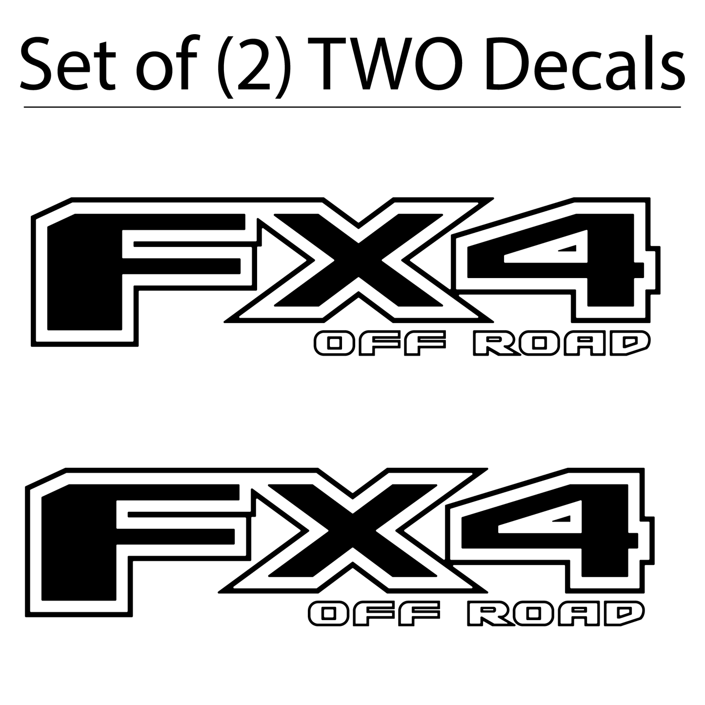 Shop Vinyl Design F-150 F-250 FX4 Off Road Replacement Bedside Decals Vehicle Vinyl Graphic Decal Black Matte Shop Vinyl Design decals stickers