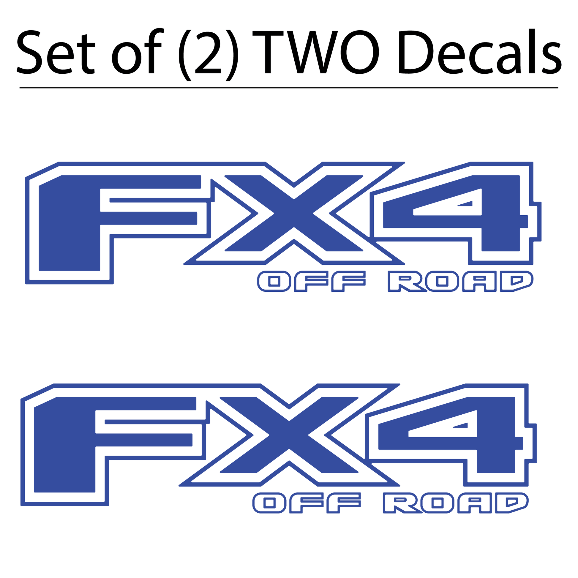 Shop Vinyl Design F-150 F-250 FX4 Off Road Replacement Bedside Decals Vehicle Vinyl Graphic Decal Brilliant Blue Gloss Shop Vinyl Design decals stickers