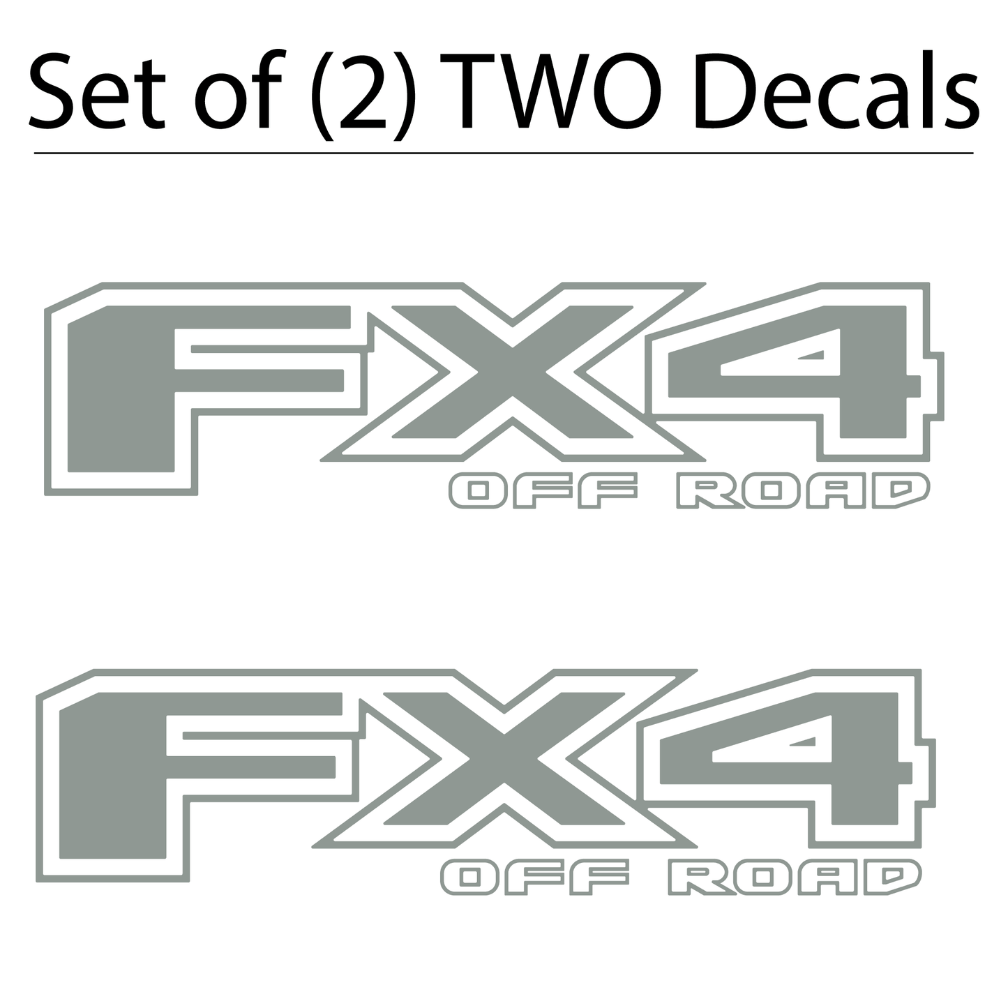 Shop Vinyl Design F-150 F-250 FX4 Off Road Replacement Bedside Decals Vehicle Vinyl Graphic Decal Grey Gloss Shop Vinyl Design decals stickers