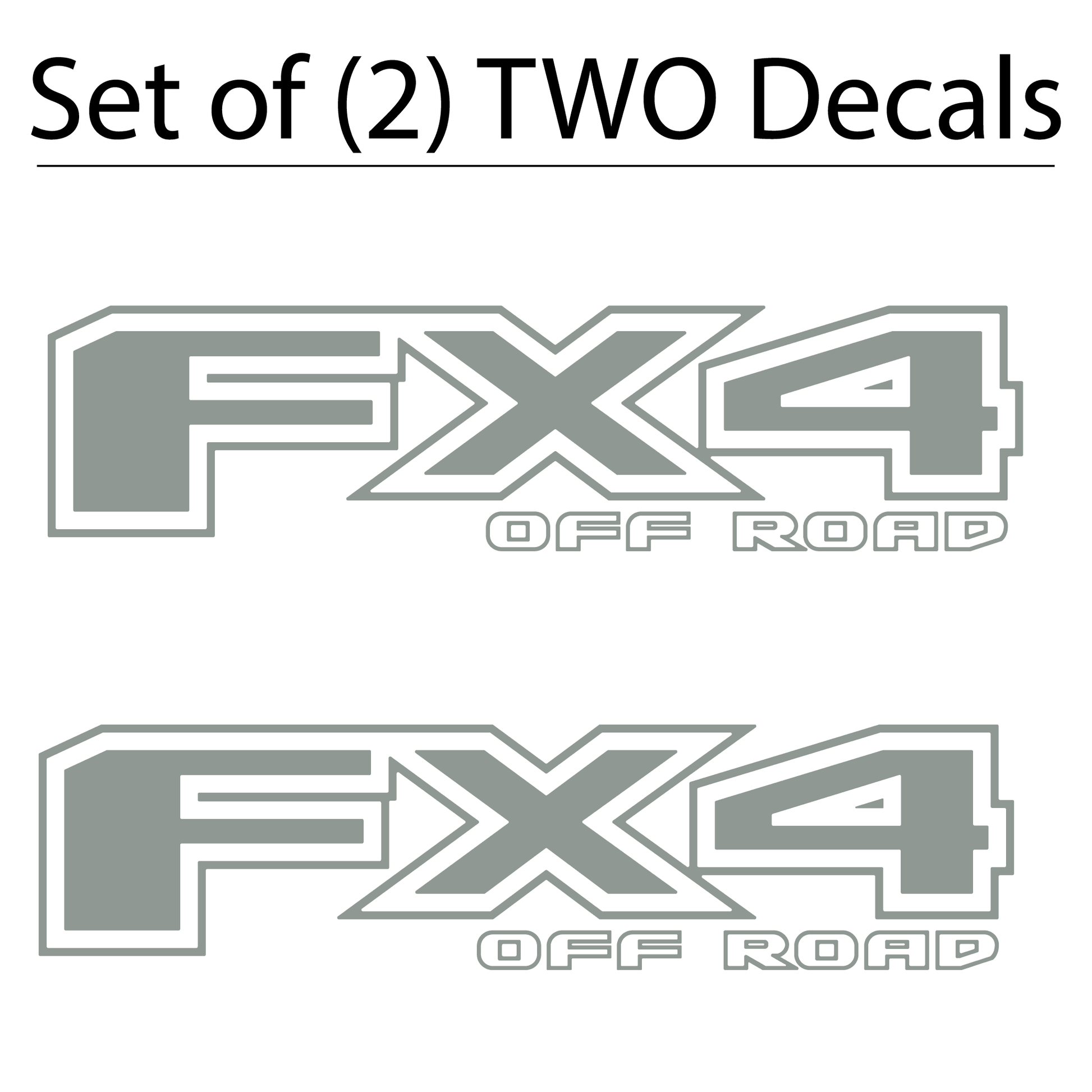 Shop Vinyl Design F-150 F-250 FX4 Off Road Replacement Bedside Decals Vehicle Vinyl Graphic Decal Grey Gloss Shop Vinyl Design decals stickers