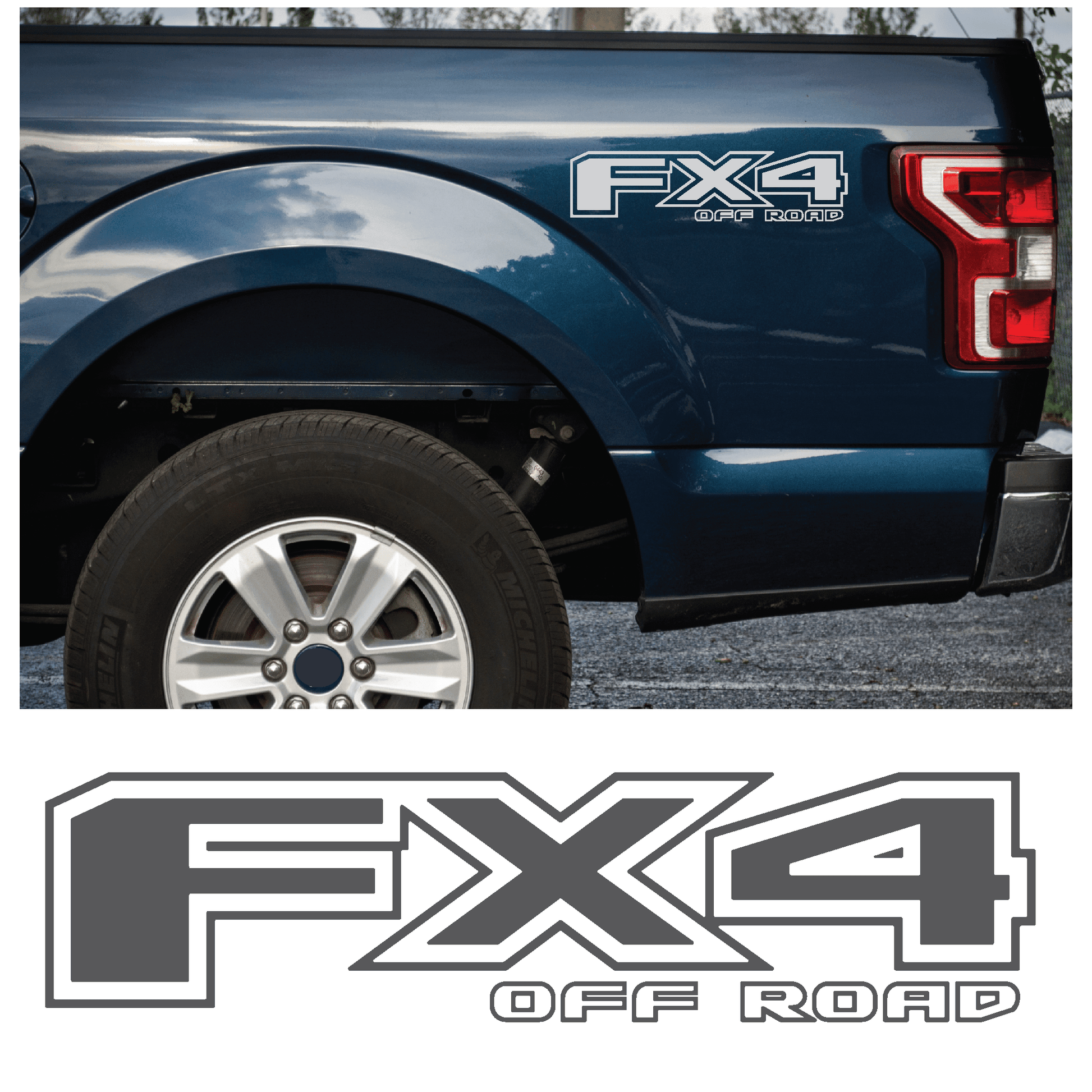 Shop Vinyl Design F-150 F-250 FX4 Off Road Replacement Bedside Decals Vehicle Vinyl Graphic Decal Shop Vinyl Design decals stickers