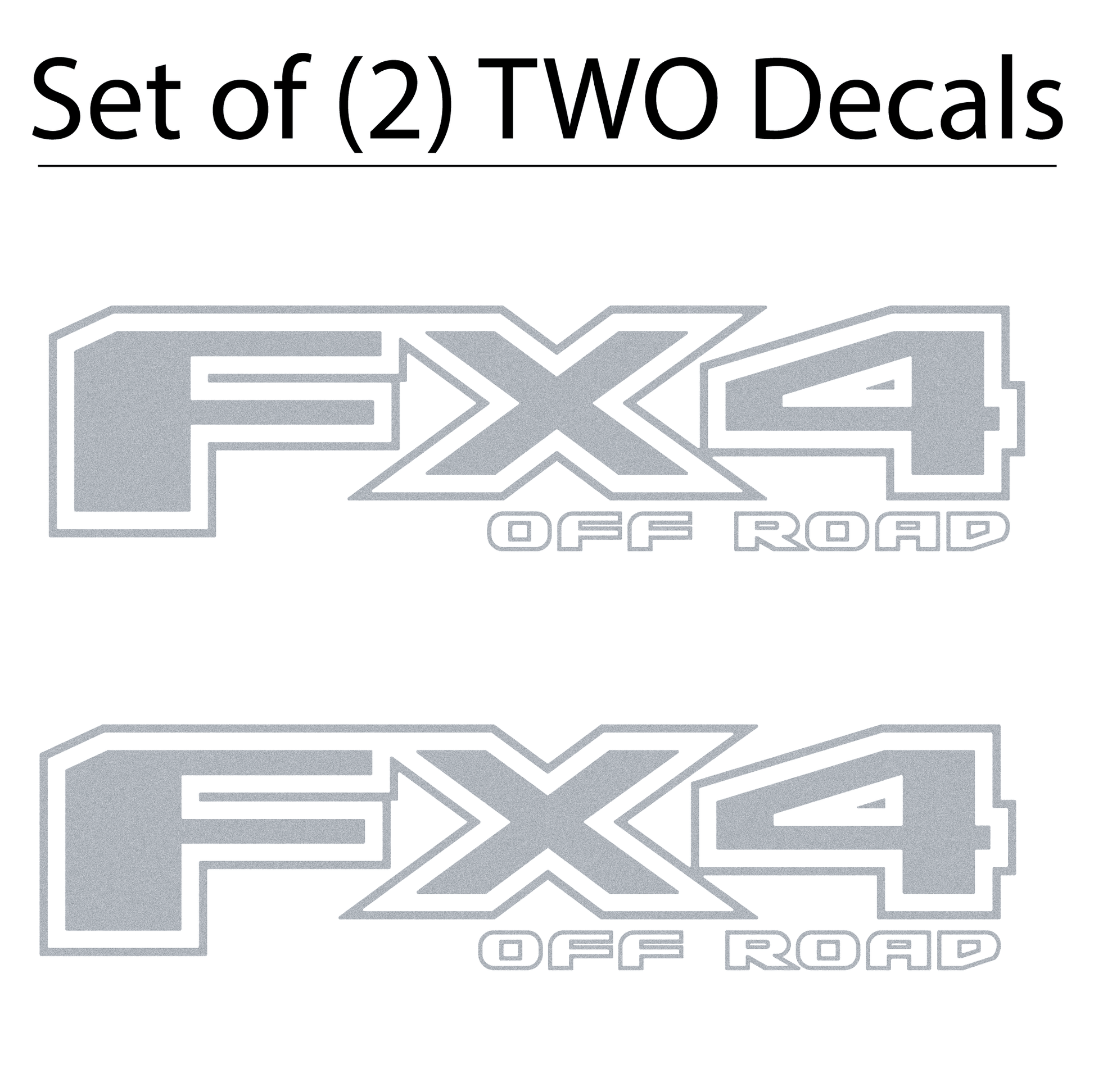 Shop Vinyl Design F-150 F-250 FX4 Off Road Replacement Bedside Decals Vehicle Vinyl Graphic Decal Silver Metallic Shop Vinyl Design decals stickers