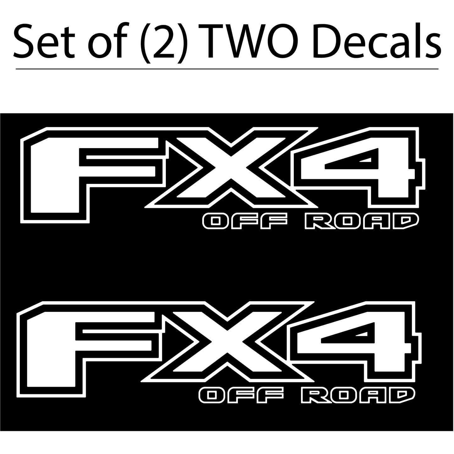 Shop Vinyl Design F-150 F-250 FX4 Off Road Replacement Bedside Decals Vehicle Vinyl Graphic Decal White Gloss Shop Vinyl Design decals stickers