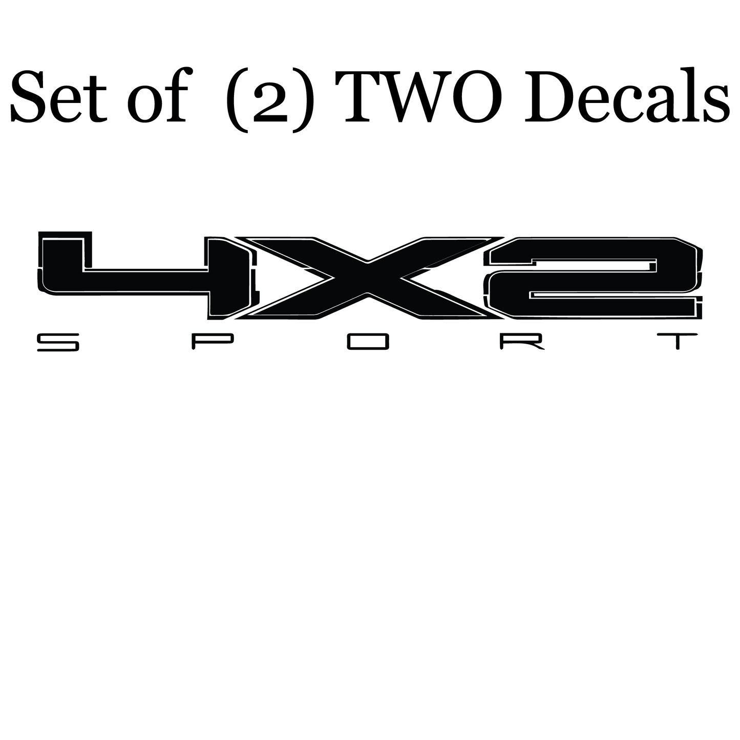 Shop Vinyl Design F-150 F-250 Trucks 4 x 2 Sport Replacement Bedside Decals #07 Vehicle decal 001 Black Gloss Shop Vinyl Design decals stickers