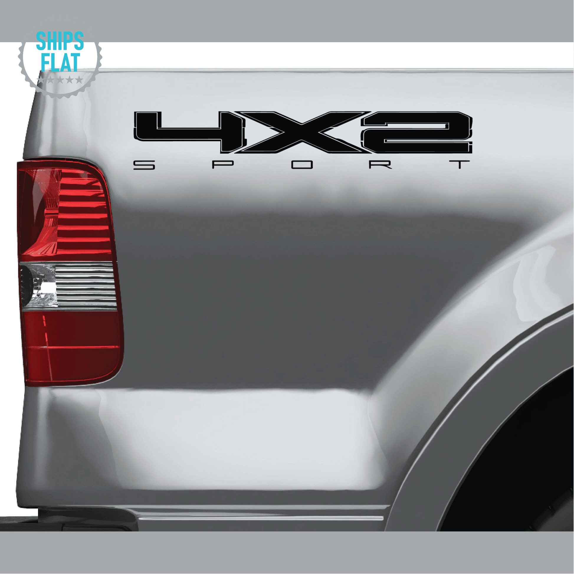 Shop Vinyl Design F-150 F-250 Trucks 4 x 2 Sport Replacement Bedside Decals #07 Vehicle decal 001 Black Gloss Shop Vinyl Design decals stickers