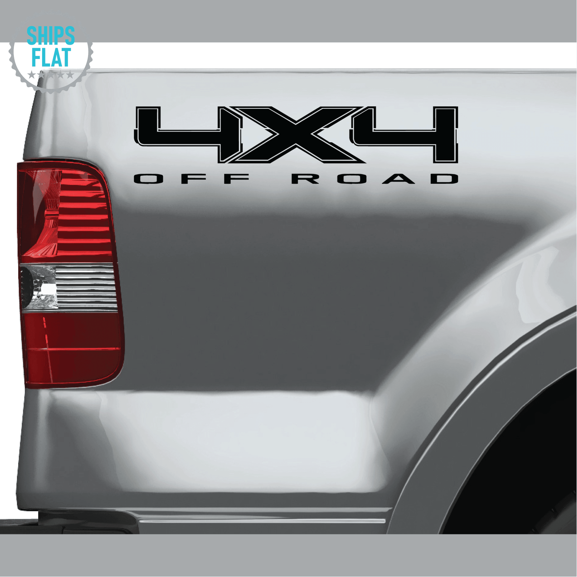 Shop Vinyl Design F-150 F-250 Trucks 4 x 4 Off Road Replacement Bedside Decals #10 Vehicle decal 001 Black Gloss Shop Vinyl Design decals stickers
