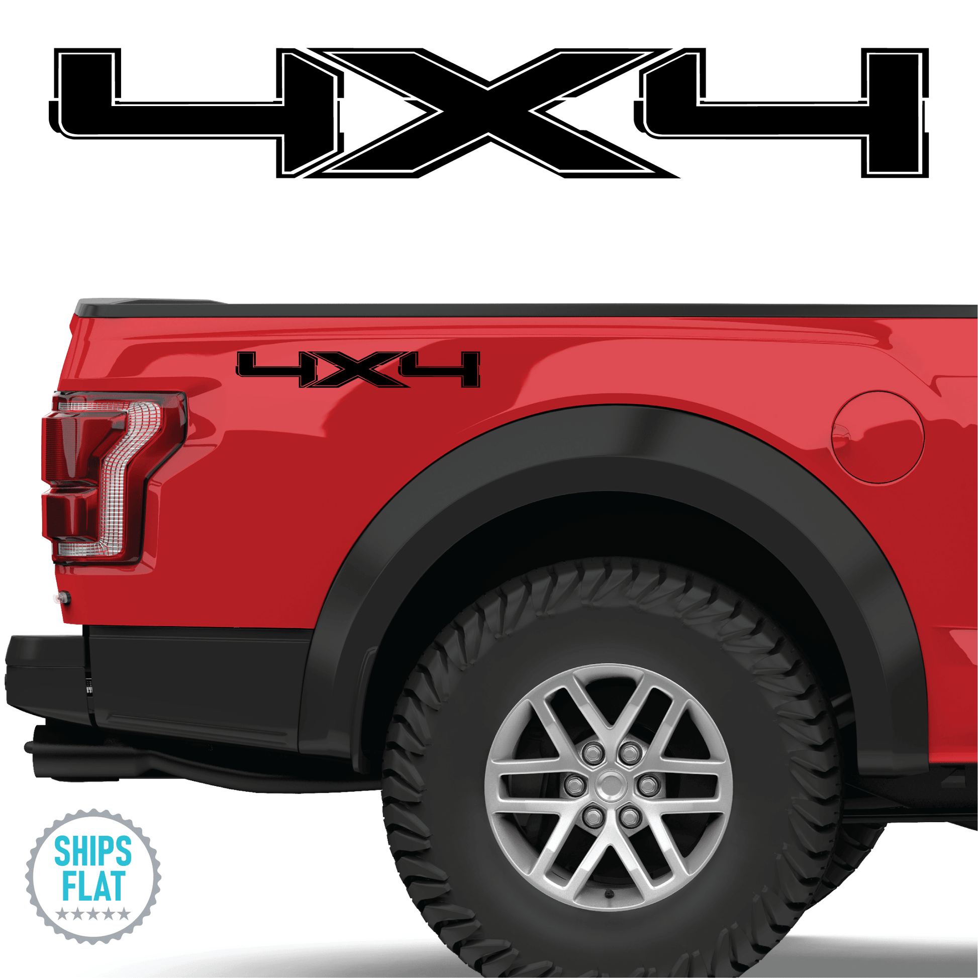 Shop Vinyl Design F-150 F-250 Trucks 4 x 4 Replacement Bedside Decals #14 Vehicle decal 001 Shop Vinyl Design decals stickers
