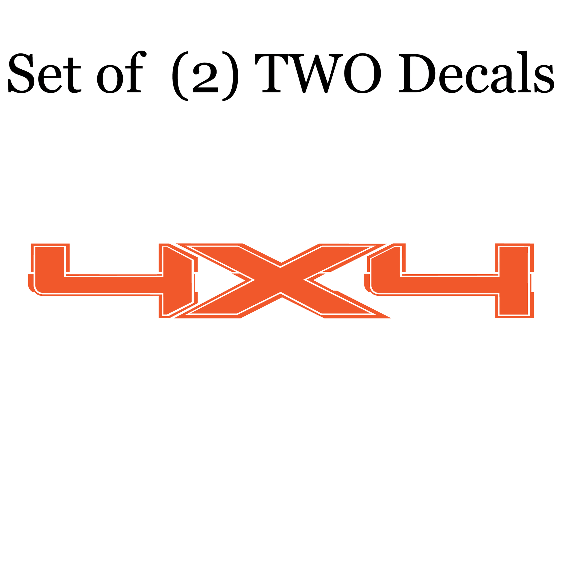 Shop Vinyl Design F-150 F-250 Trucks 4 x 4 Replacement Bedside Decals #14 Vehicle decal 001 Orange Gloss Shop Vinyl Design decals stickers