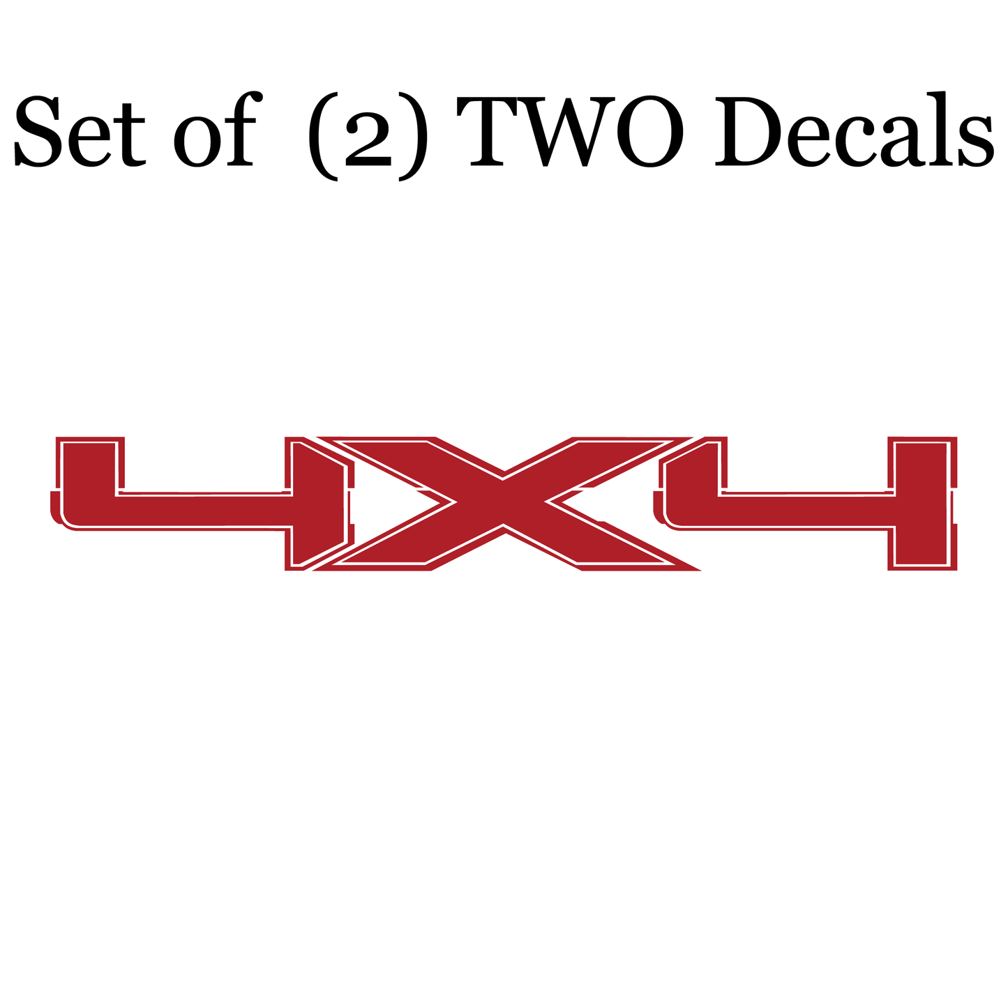 Shop Vinyl Design F-150 F-250 Trucks 4 x 4 Replacement Bedside Decals #14 Vehicle decal 001 Red Gloss Shop Vinyl Design decals stickers
