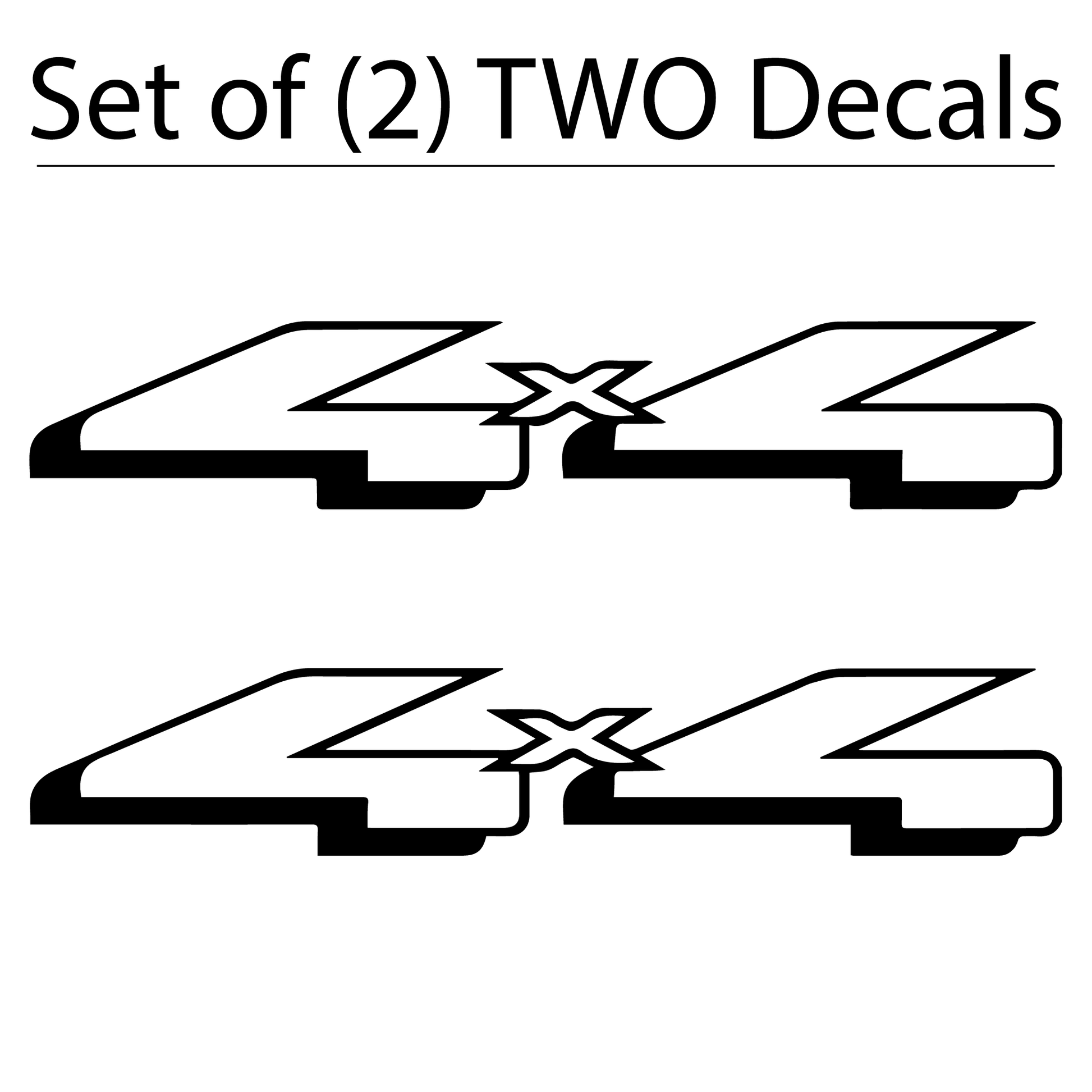 Shop Vinyl Design F-150 F-250 Trucks 4 x 4 Replacement Bedside Decals #15 Vehicle Vinyl Graphic Decal Black Matte Shop Vinyl Design decals stickers