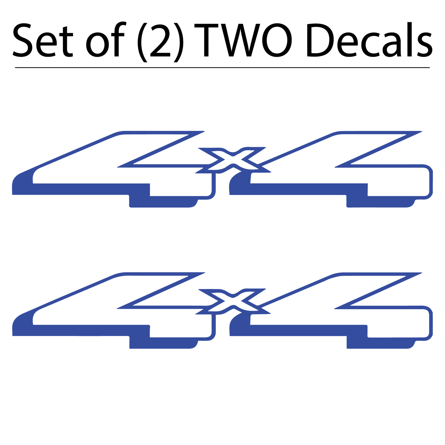 Shop Vinyl Design F-150 F-250 Trucks 4 x 4 Replacement Bedside Decals #15 Vehicle Vinyl Graphic Decal Brilliant Blus Gloss Shop Vinyl Design decals stickers