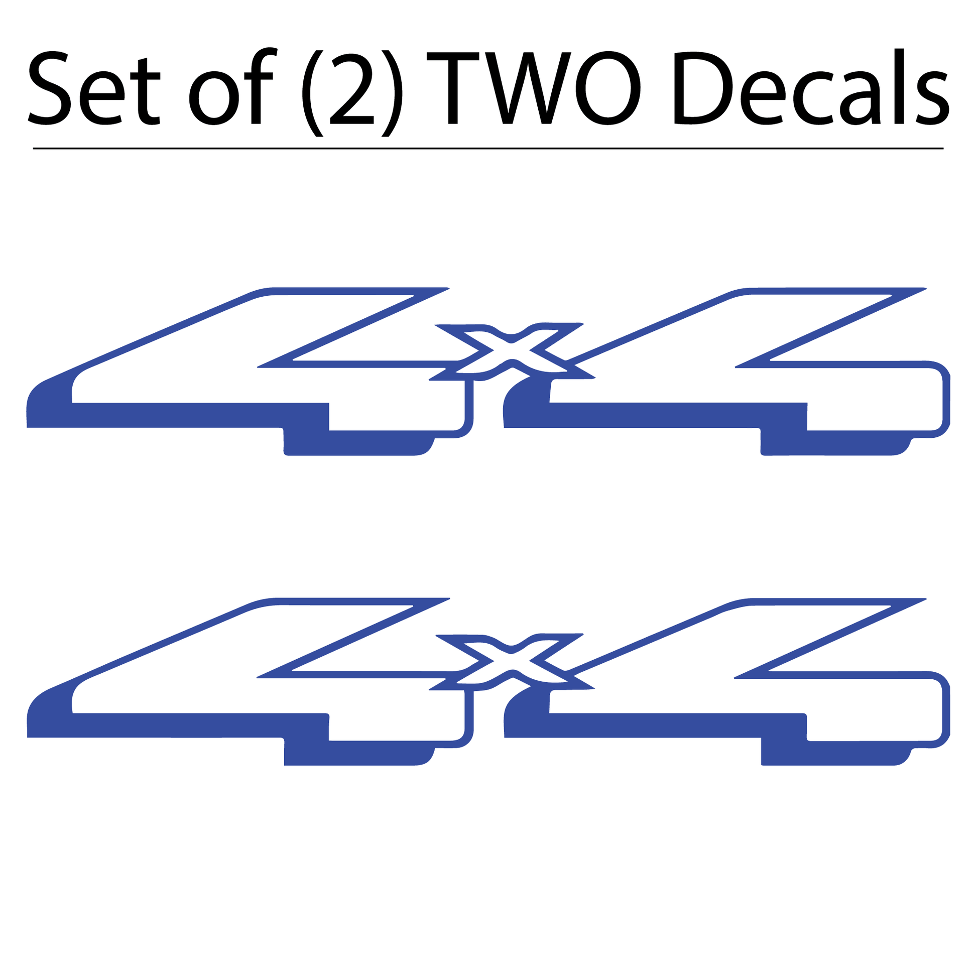 Shop Vinyl Design F-150 F-250 Trucks 4 x 4 Replacement Bedside Decals #15 Vehicle Vinyl Graphic Decal Brilliant Blus Gloss Shop Vinyl Design decals stickers