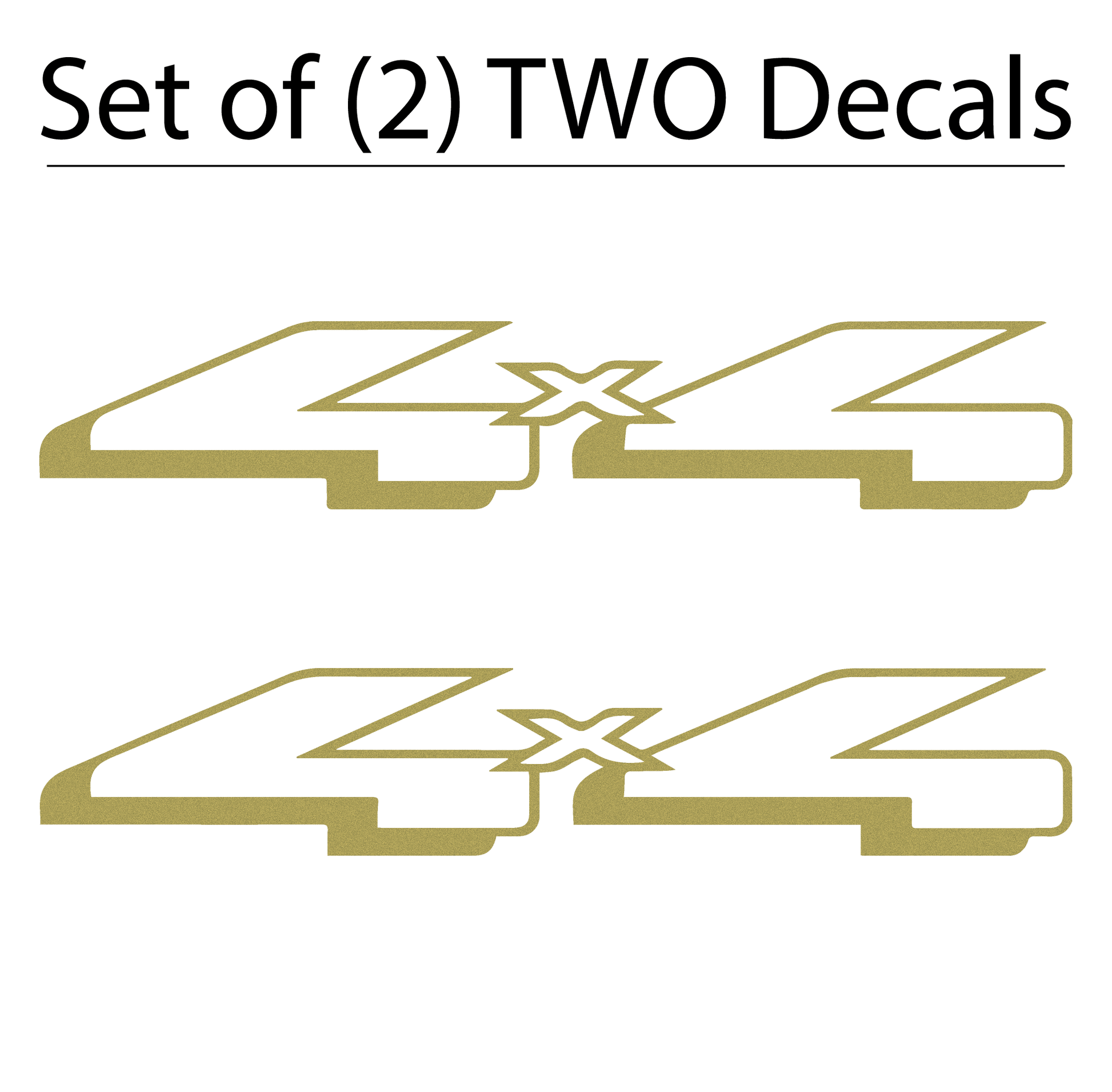 Shop Vinyl Design F-150 F-250 Trucks 4 x 4 Replacement Bedside Decals #15 Vehicle Vinyl Graphic Decal Gold Metallic Shop Vinyl Design decals stickers