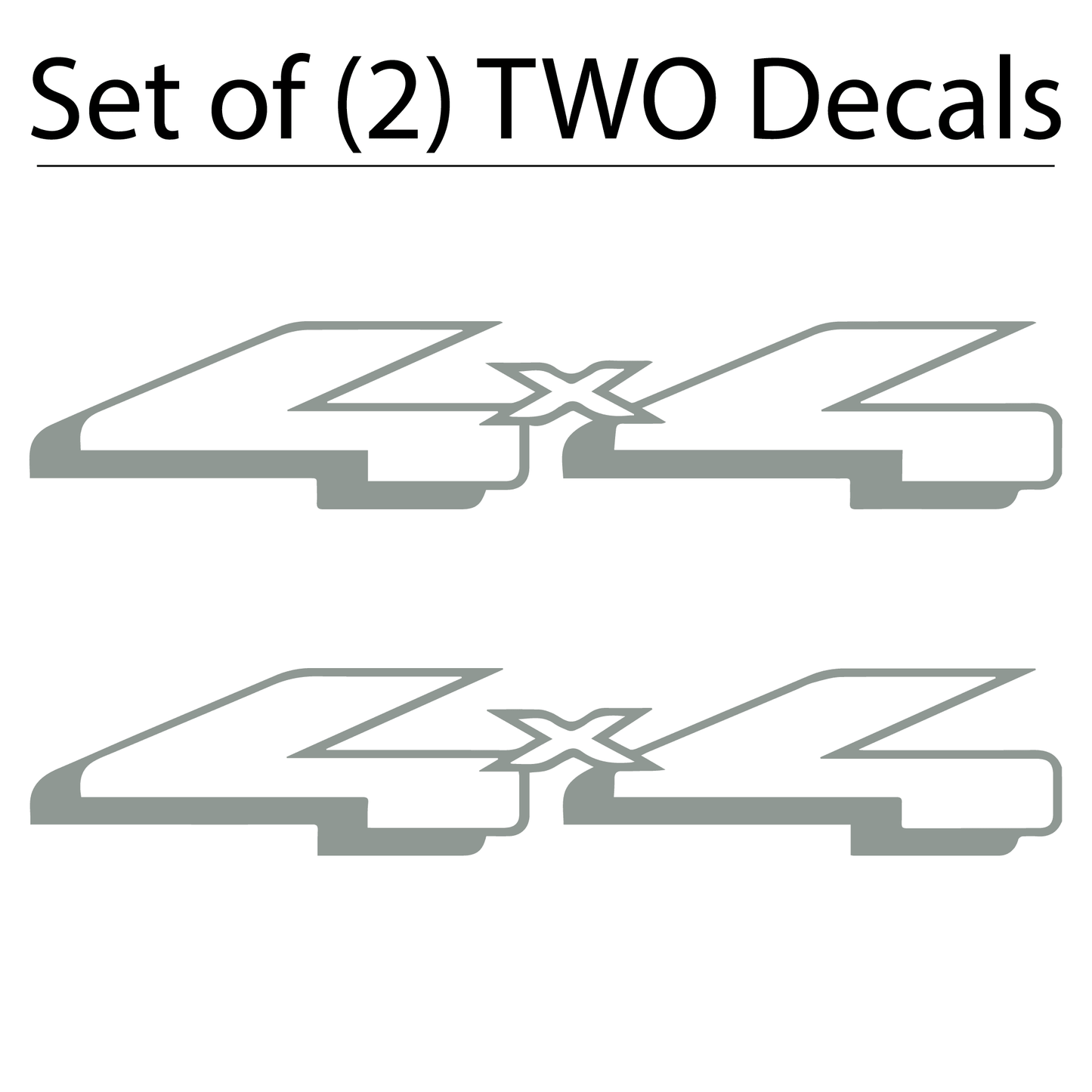 Shop Vinyl Design F-150 F-250 Trucks 4 x 4 Replacement Bedside Decals #15 Vehicle Vinyl Graphic Decal Grey Gloss Shop Vinyl Design decals stickers