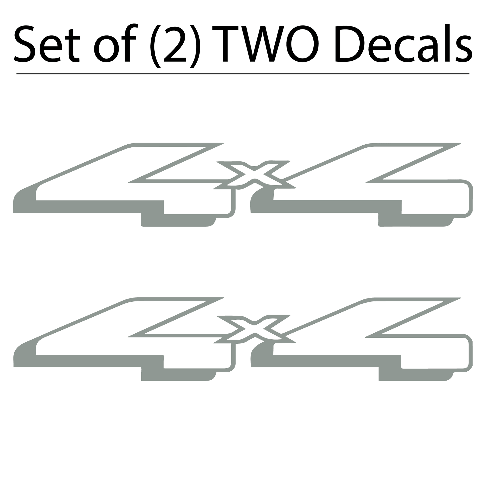 Shop Vinyl Design F-150 F-250 Trucks 4 x 4 Replacement Bedside Decals #15 Vehicle Vinyl Graphic Decal Grey Gloss Shop Vinyl Design decals stickers