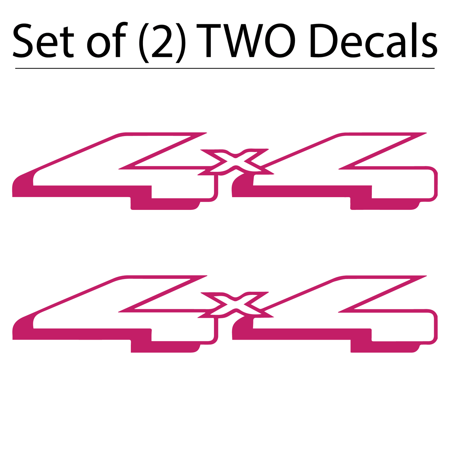 Shop Vinyl Design F-150 F-250 Trucks 4 x 4 Replacement Bedside Decals #15 Vehicle Vinyl Graphic Decal Hot Pink Gloss Shop Vinyl Design decals stickers