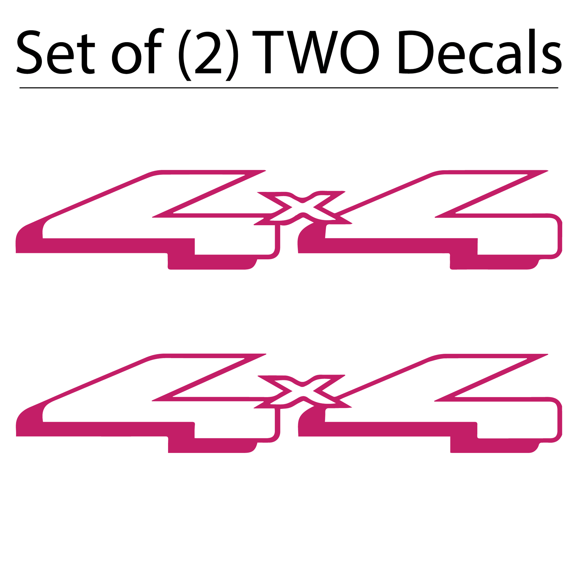 Shop Vinyl Design F-150 F-250 Trucks 4 x 4 Replacement Bedside Decals #15 Vehicle Vinyl Graphic Decal Hot Pink Gloss Shop Vinyl Design decals stickers
