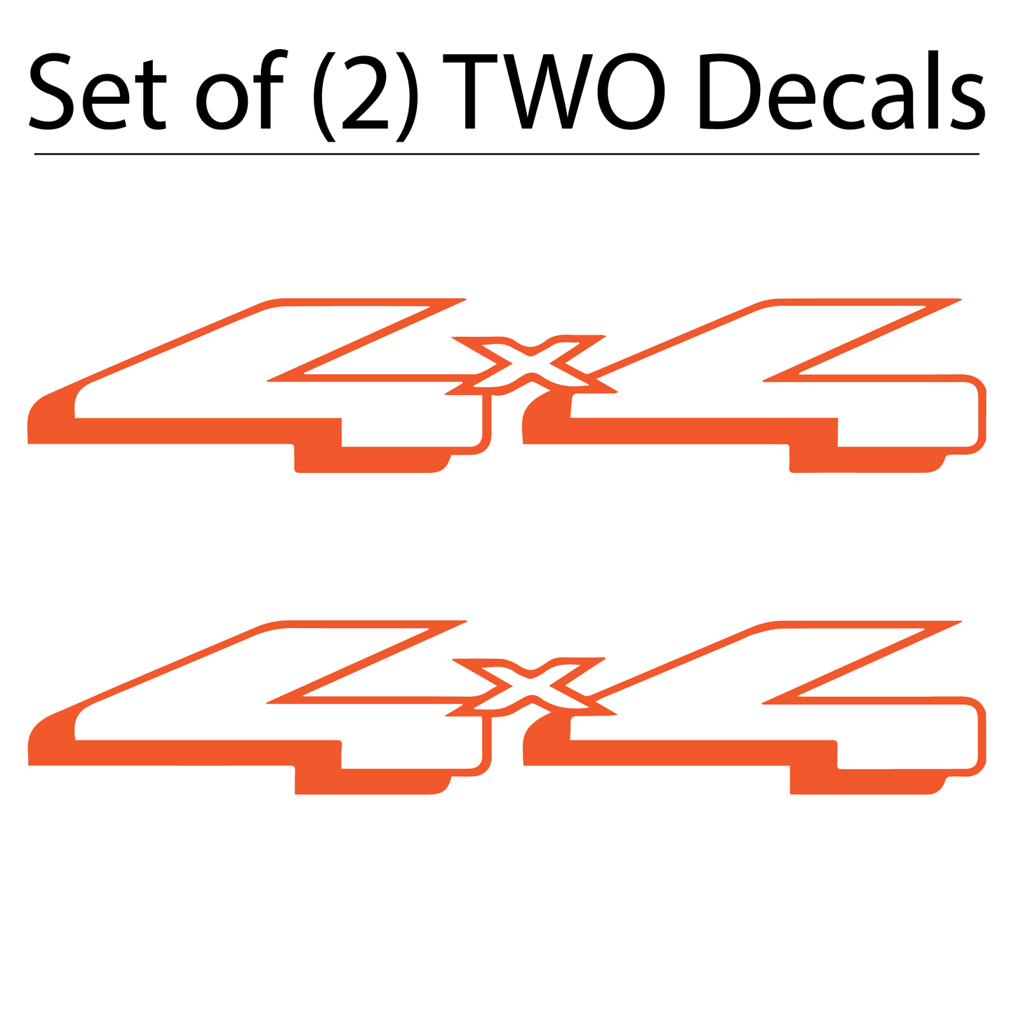 Shop Vinyl Design F-150 F-250 Trucks 4 x 4 Replacement Bedside Decals #15 Vehicle Vinyl Graphic Decal Orange Gloss Shop Vinyl Design decals stickers