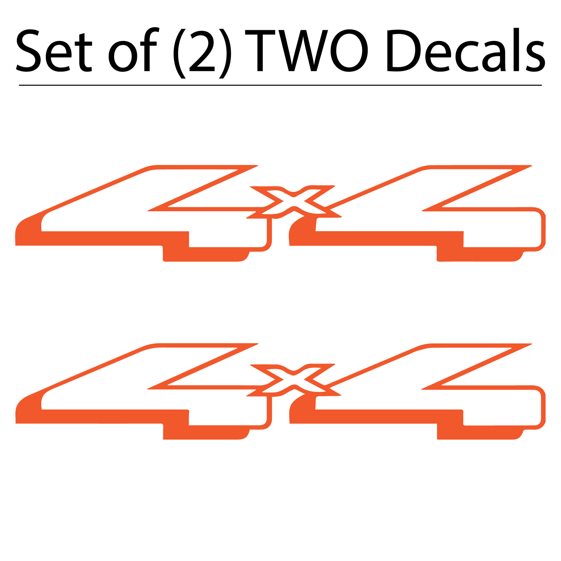 Shop Vinyl Design F-150 F-250 Trucks 4 x 4 Replacement Bedside Decals #15 Vehicle Vinyl Graphic Decal Orange Gloss Shop Vinyl Design decals stickers