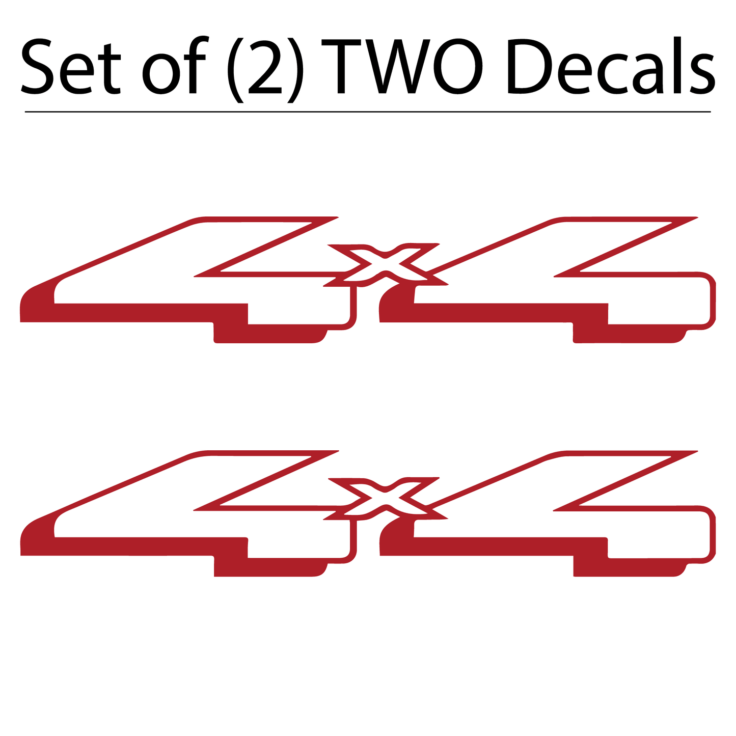 Shop Vinyl Design F-150 F-250 Trucks 4 x 4 Replacement Bedside Decals #15 Vehicle Vinyl Graphic Decal Red Gloss Shop Vinyl Design decals stickers