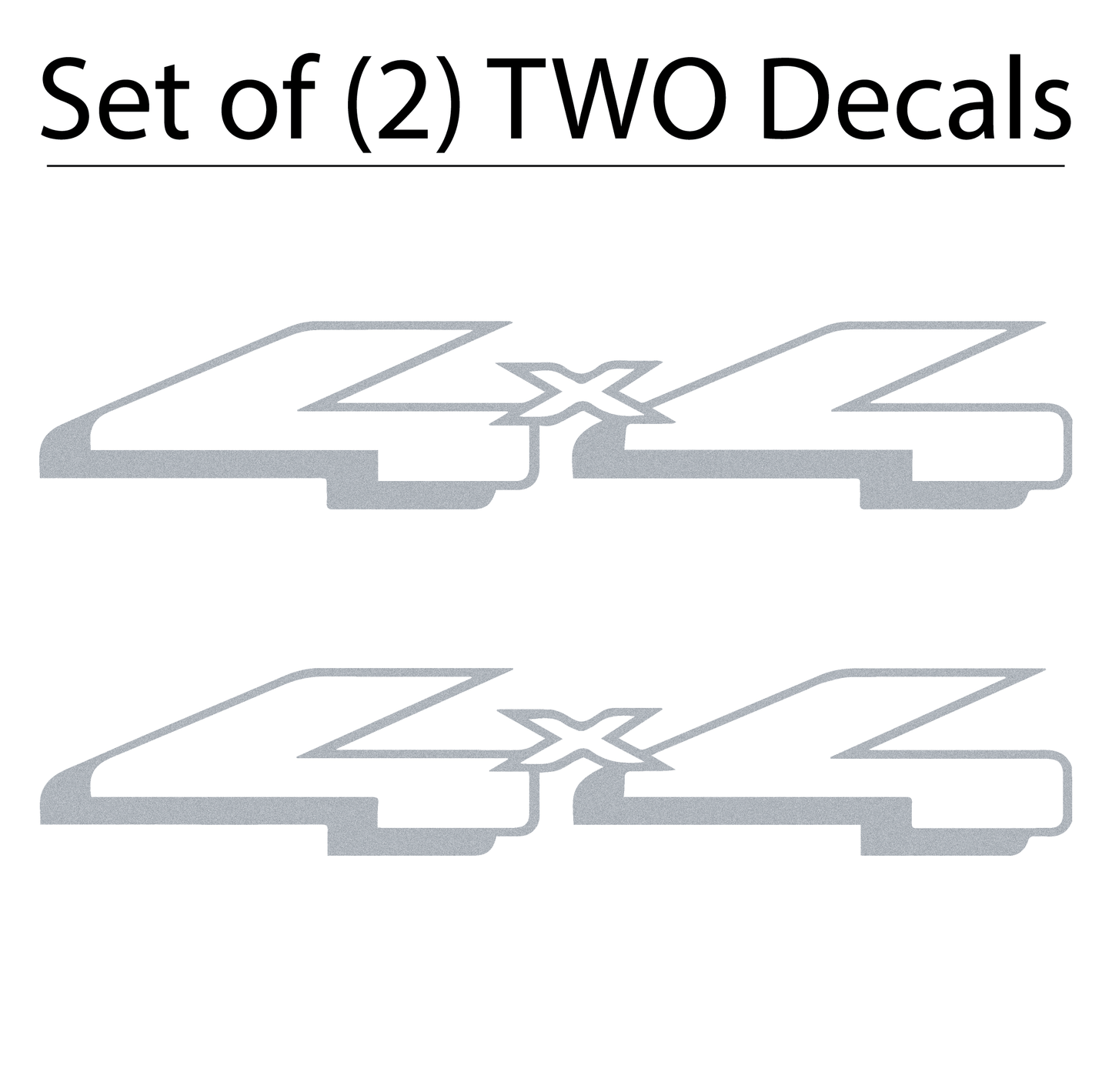 Shop Vinyl Design F-150 F-250 Trucks 4 x 4 Replacement Bedside Decals #15 Vehicle Vinyl Graphic Decal Silver Metallic Shop Vinyl Design decals stickers