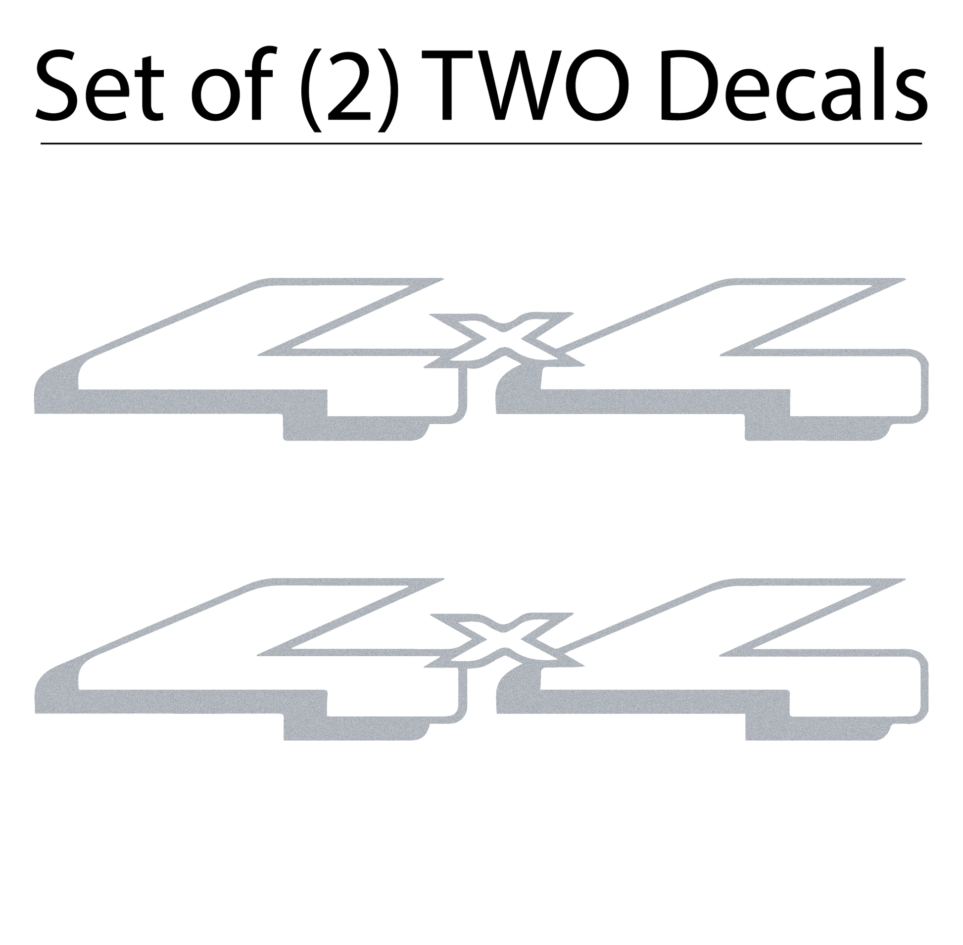 Shop Vinyl Design F-150 F-250 Trucks 4 x 4 Replacement Bedside Decals #15 Vehicle Vinyl Graphic Decal Silver Metallic Shop Vinyl Design decals stickers