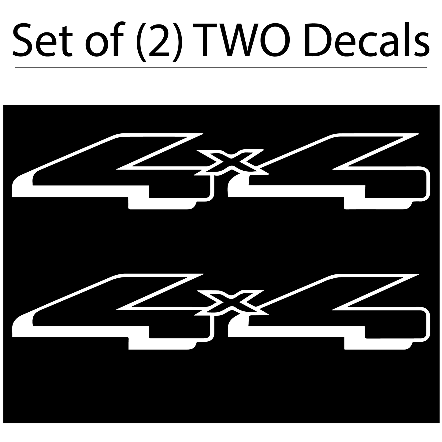 Shop Vinyl Design F-150 F-250 Trucks 4 x 4 Replacement Bedside Decals #15 Vehicle Vinyl Graphic Decal White Gloss Shop Vinyl Design decals stickers