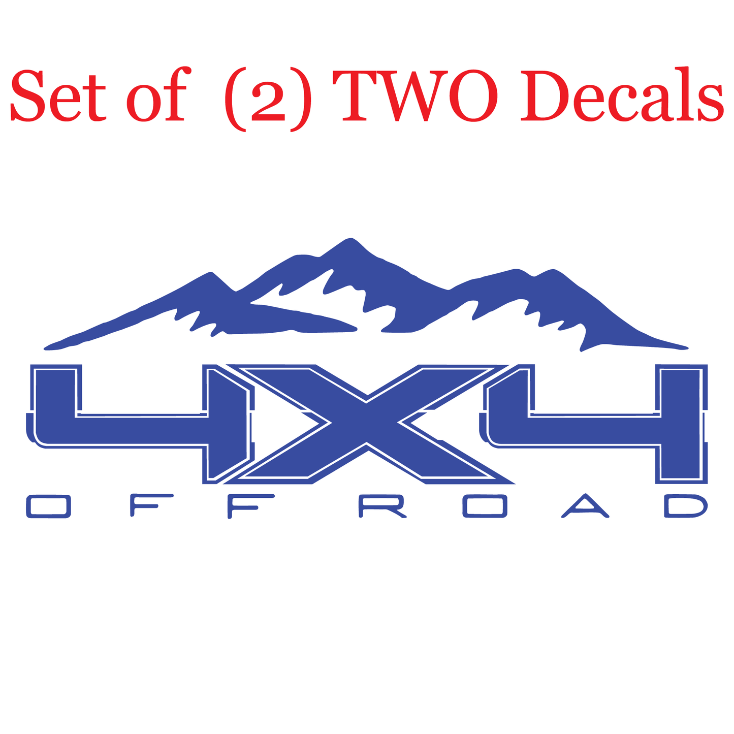 Shop Vinyl Design F-150 F-250 Trucks Replacement Bedside Decals Mountain 4 x 4 Off Road #09 Vehicle decal 001 Brilliant Blue Gloss Shop Vinyl Design decals stickers