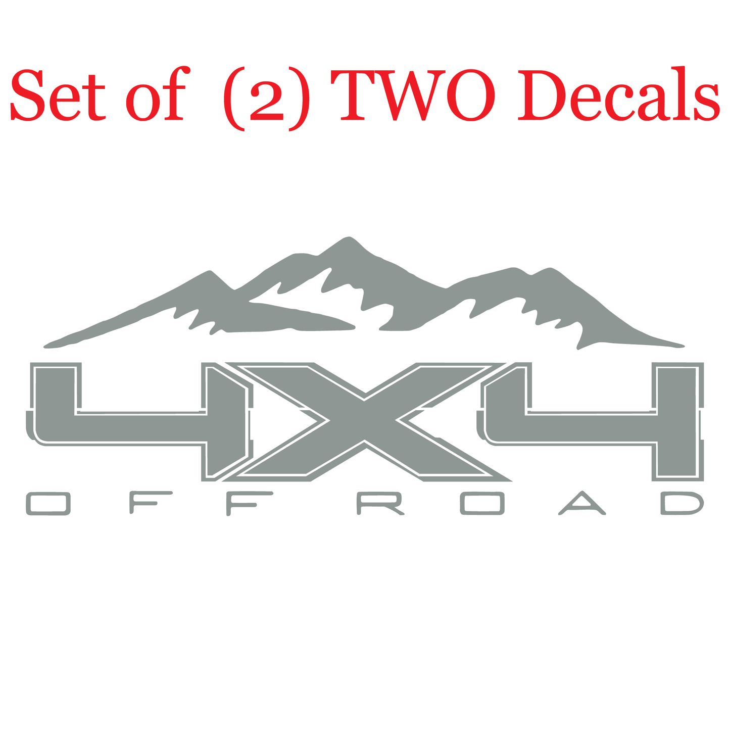 Shop Vinyl Design F-150 F-250 Trucks Replacement Bedside Decals Mountain 4 x 4 Off Road #09 Vehicle decal 001 Grey Gloss Shop Vinyl Design decals stickers